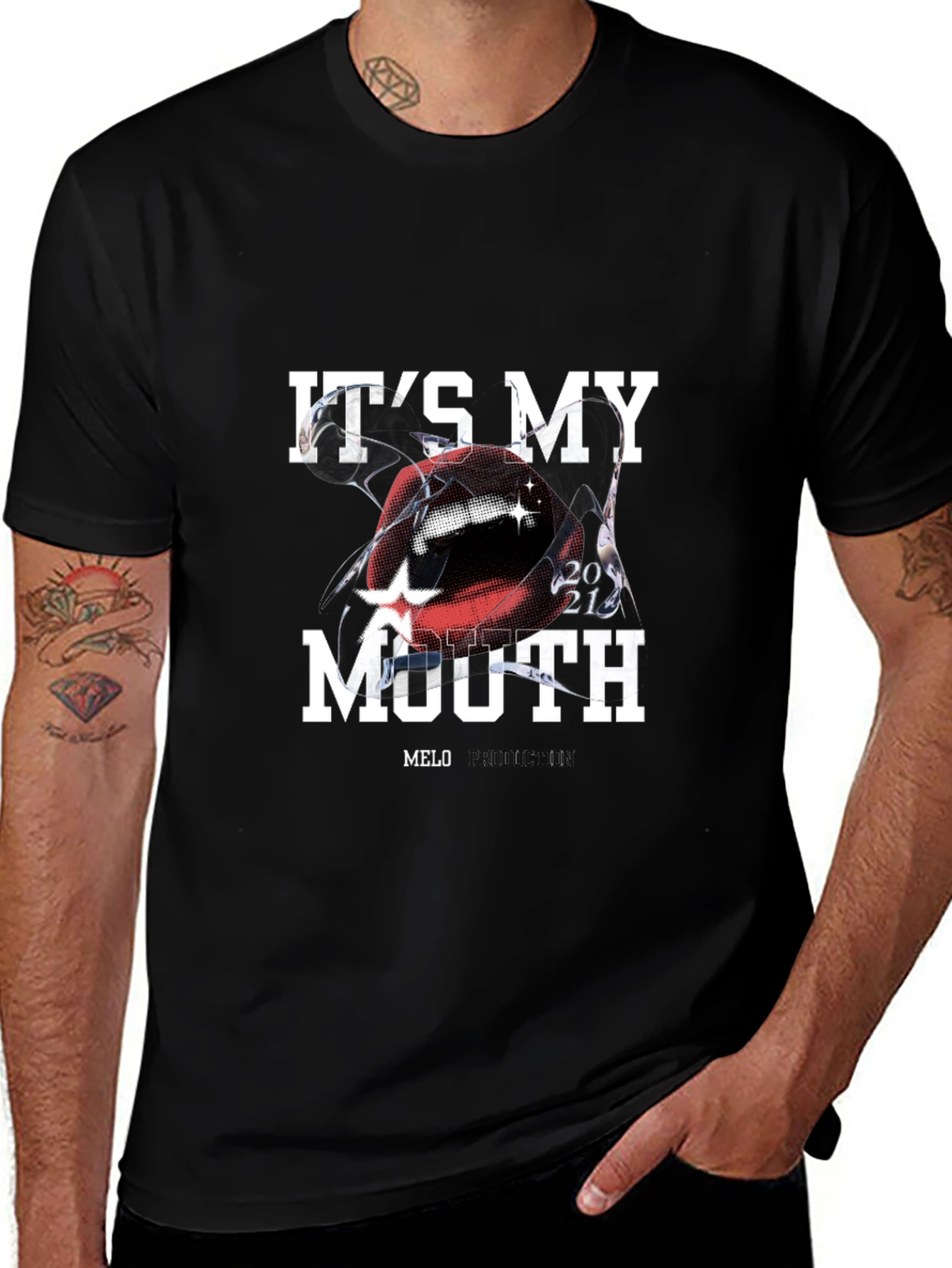 Its My Mouth T-Shirt - Black