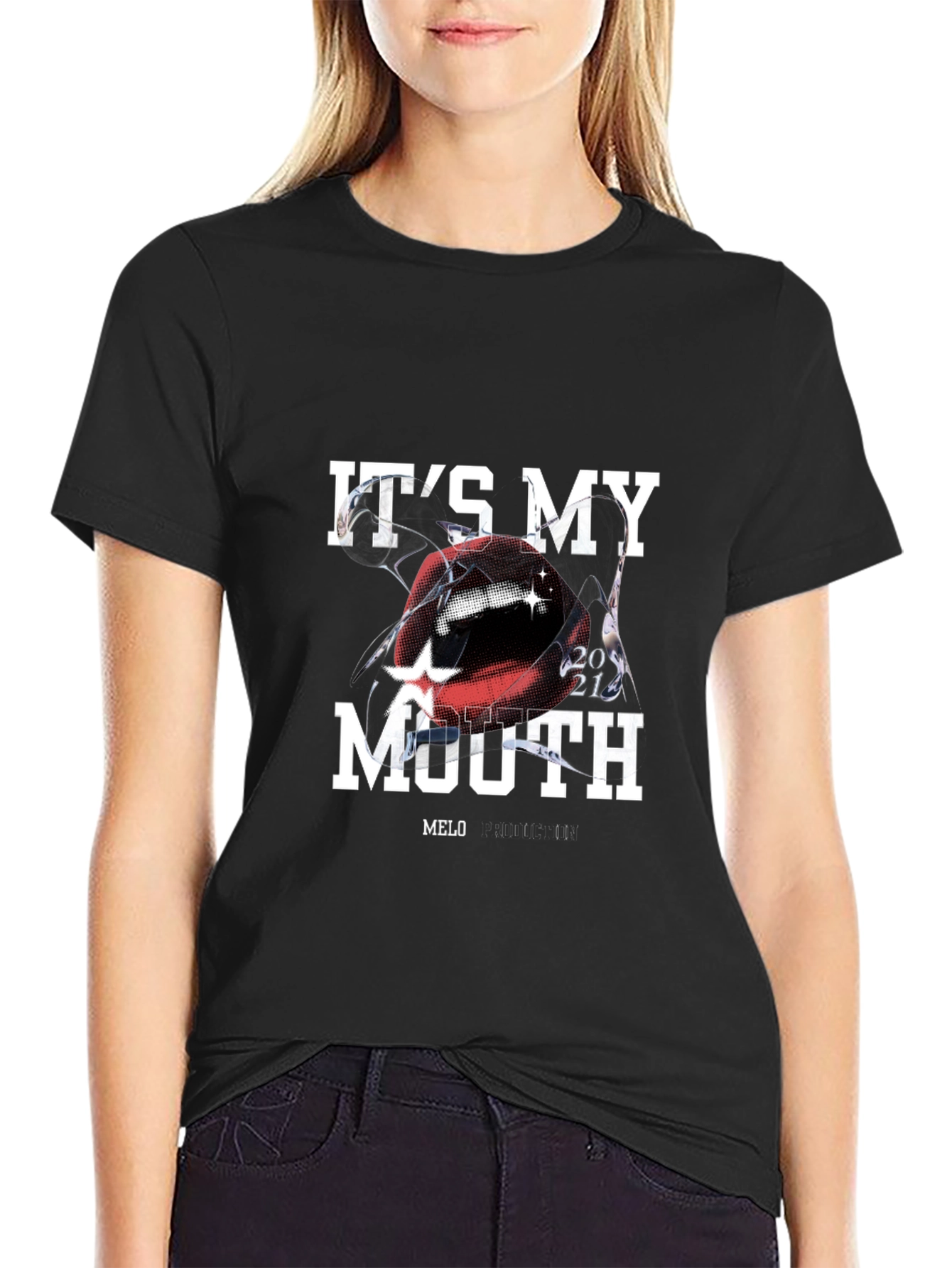 Its My Mouth T-Shirt - Black