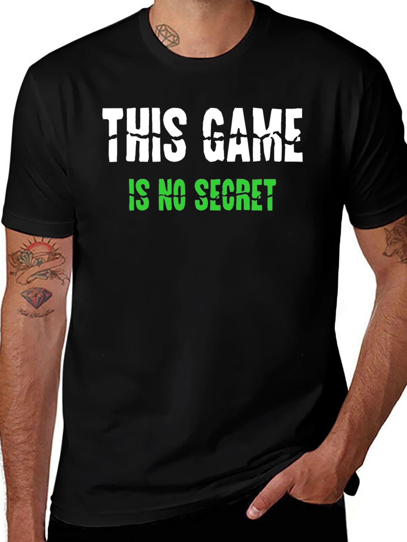 This Game Is No Secret Black Graphic Tee