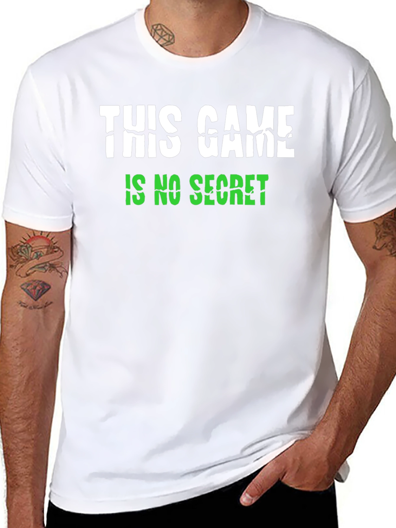 This Game Is No Secret Black Graphic Tee