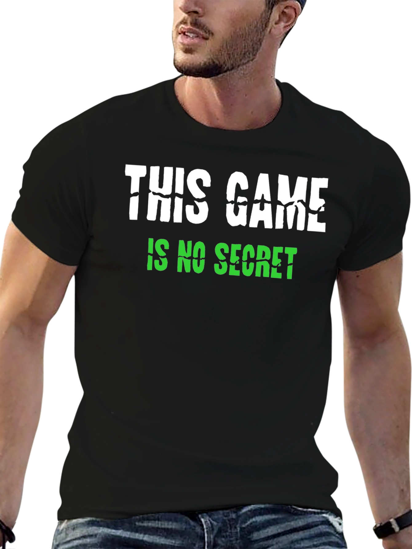 This Game Is No Secret Black Graphic Tee