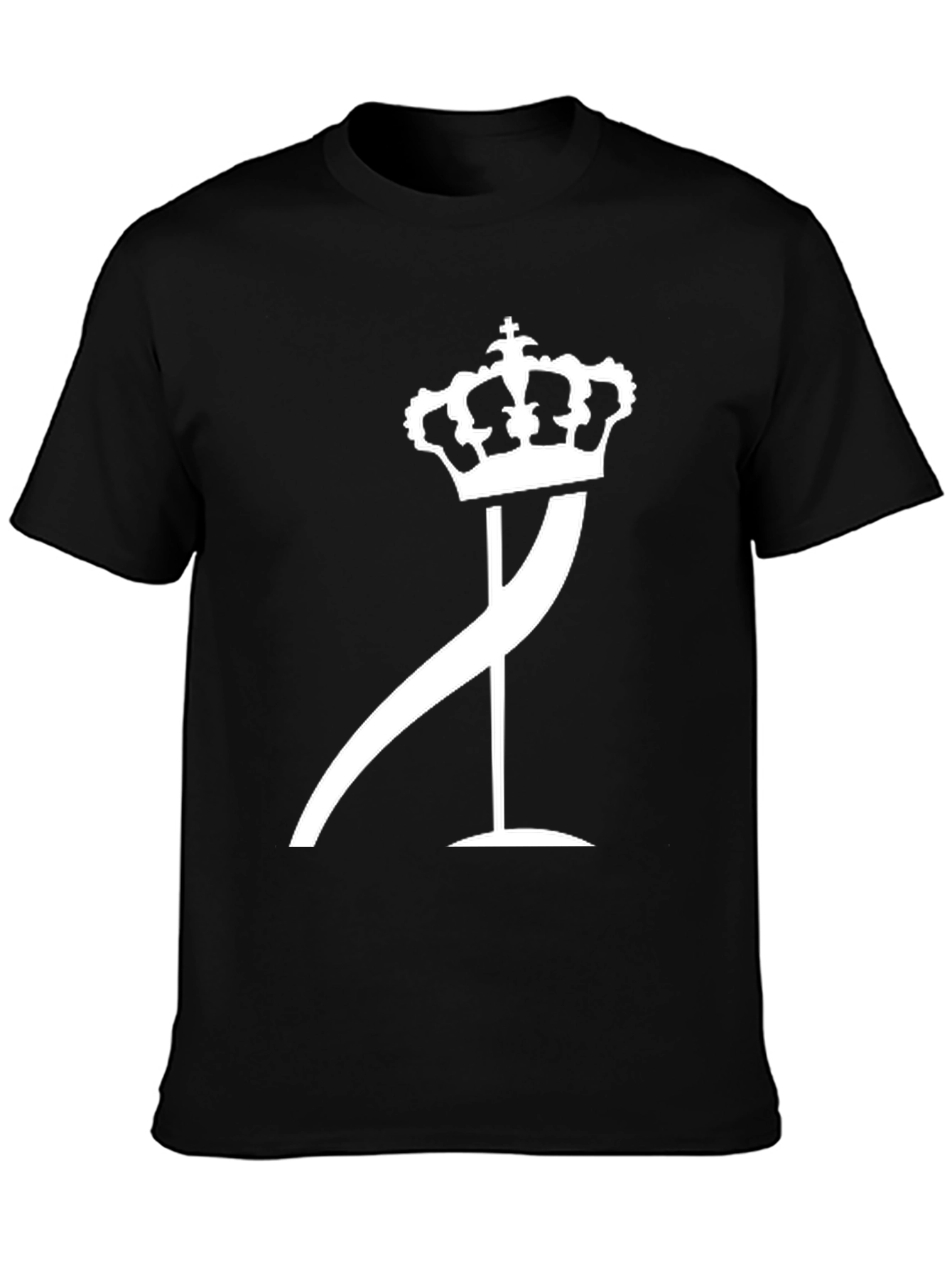 Crown and Curve Graphic Black T-Shirt