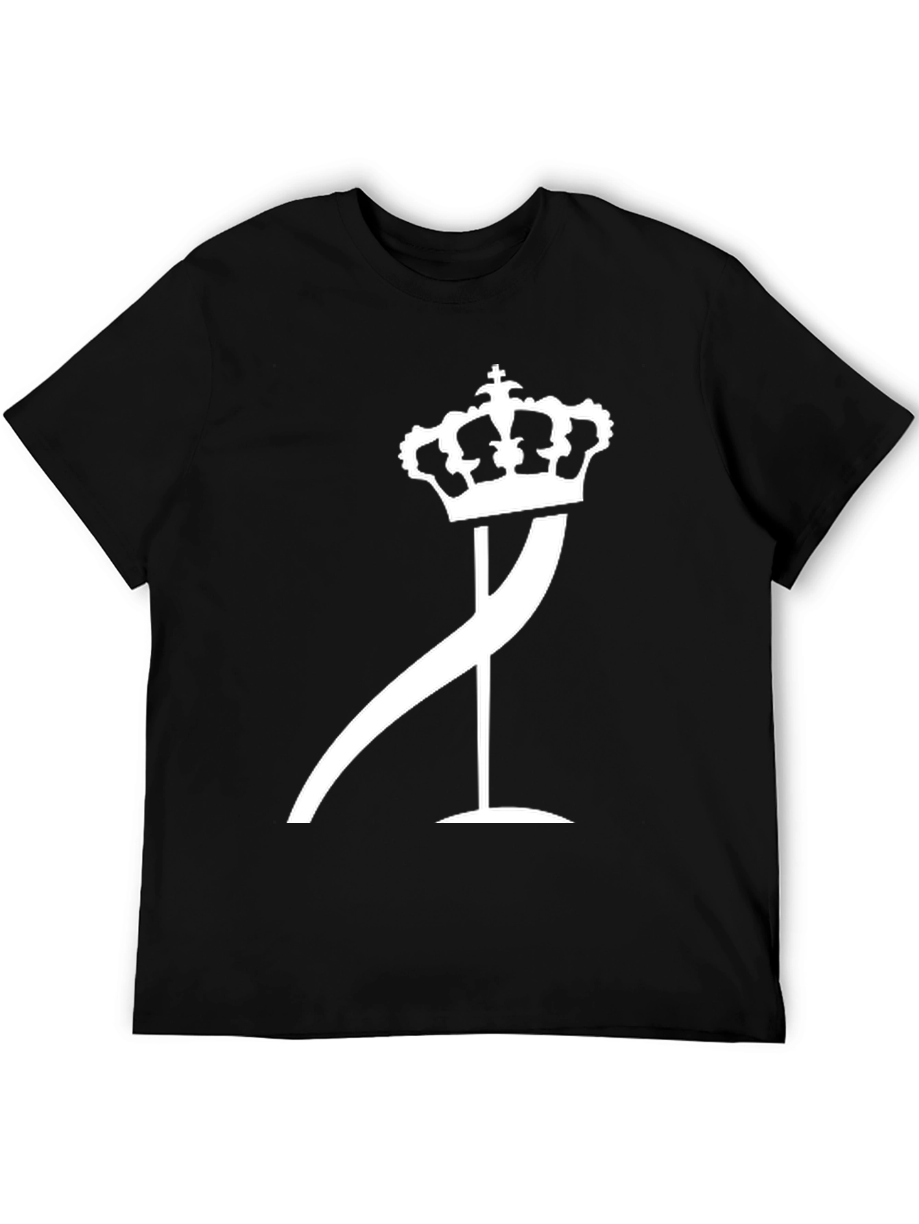 Crown and Curve Graphic Black T-Shirt