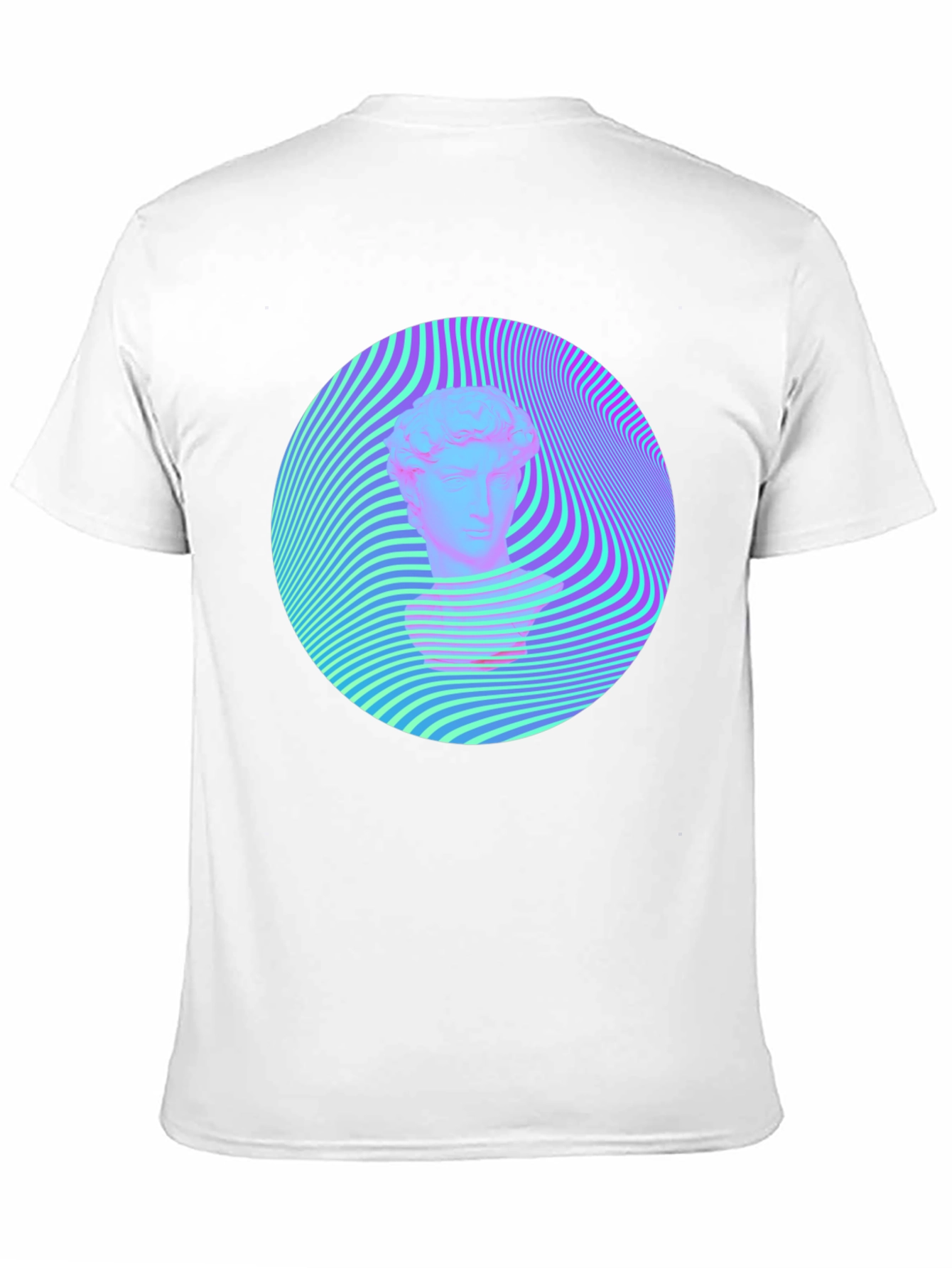 Vaporwave Statue Head Tee - Retro Aesthetic Shirt