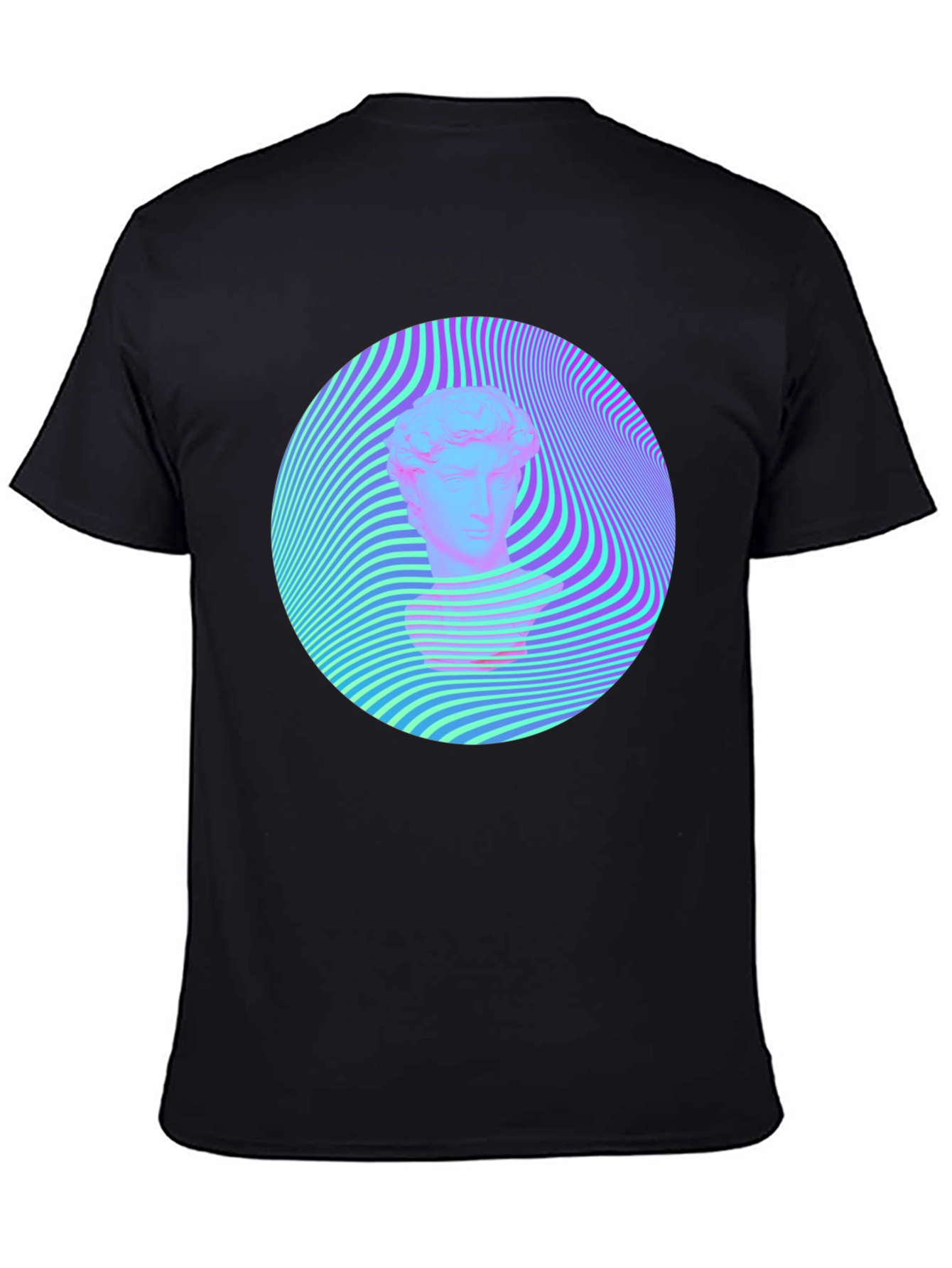 Vaporwave Statue Head Tee - Retro Aesthetic Shirt