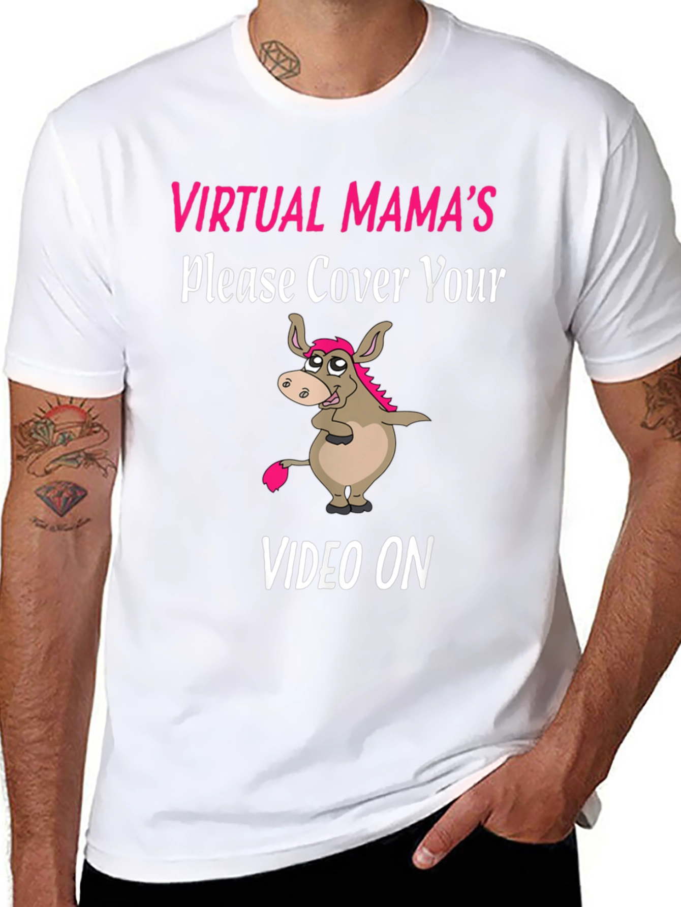 Virtual Mamas Donkey Humor T-Shirt