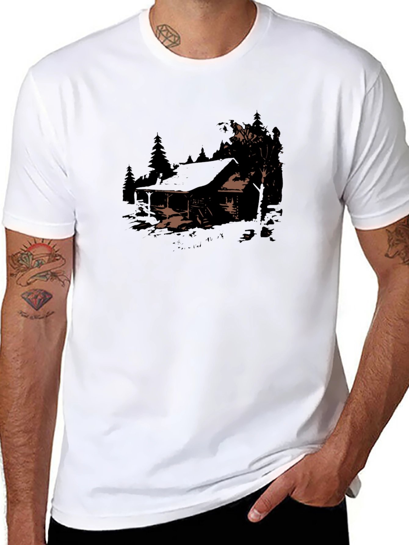 Cabin in the Woods Graphic Tee - Black