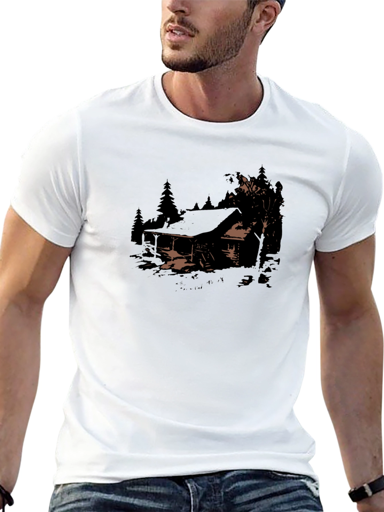 Cabin in the Woods Graphic Tee - Black