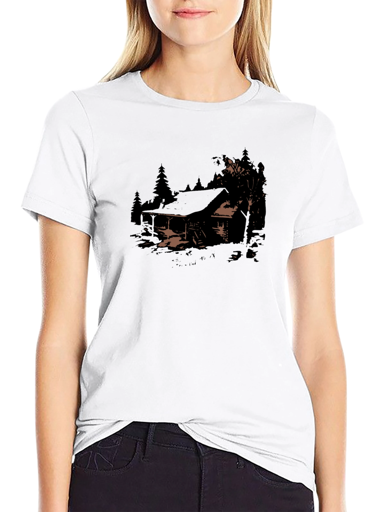 Cabin in the Woods Graphic Tee - Black