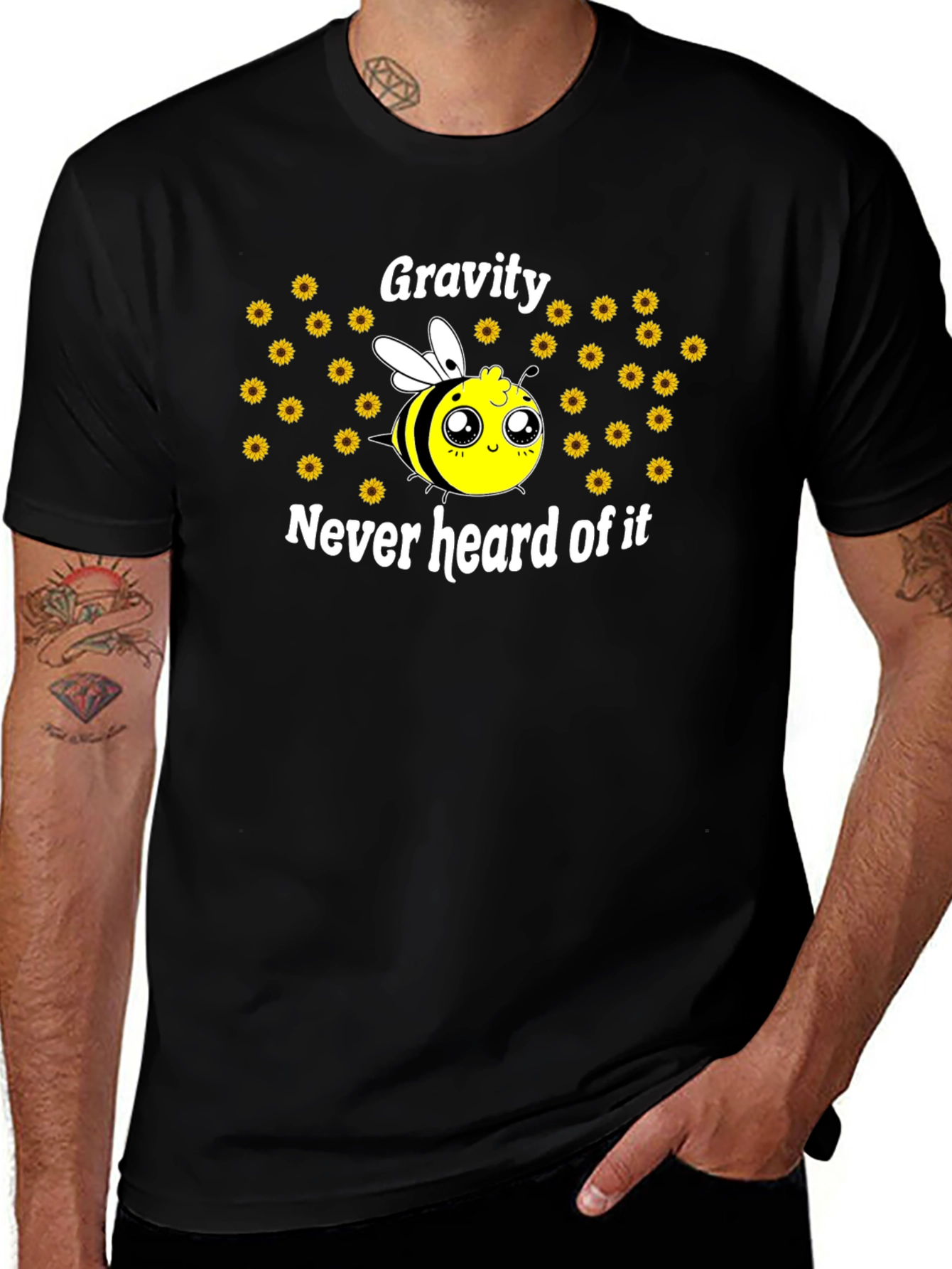 Gravity Never Heard of It Cute Bee T-Shirt