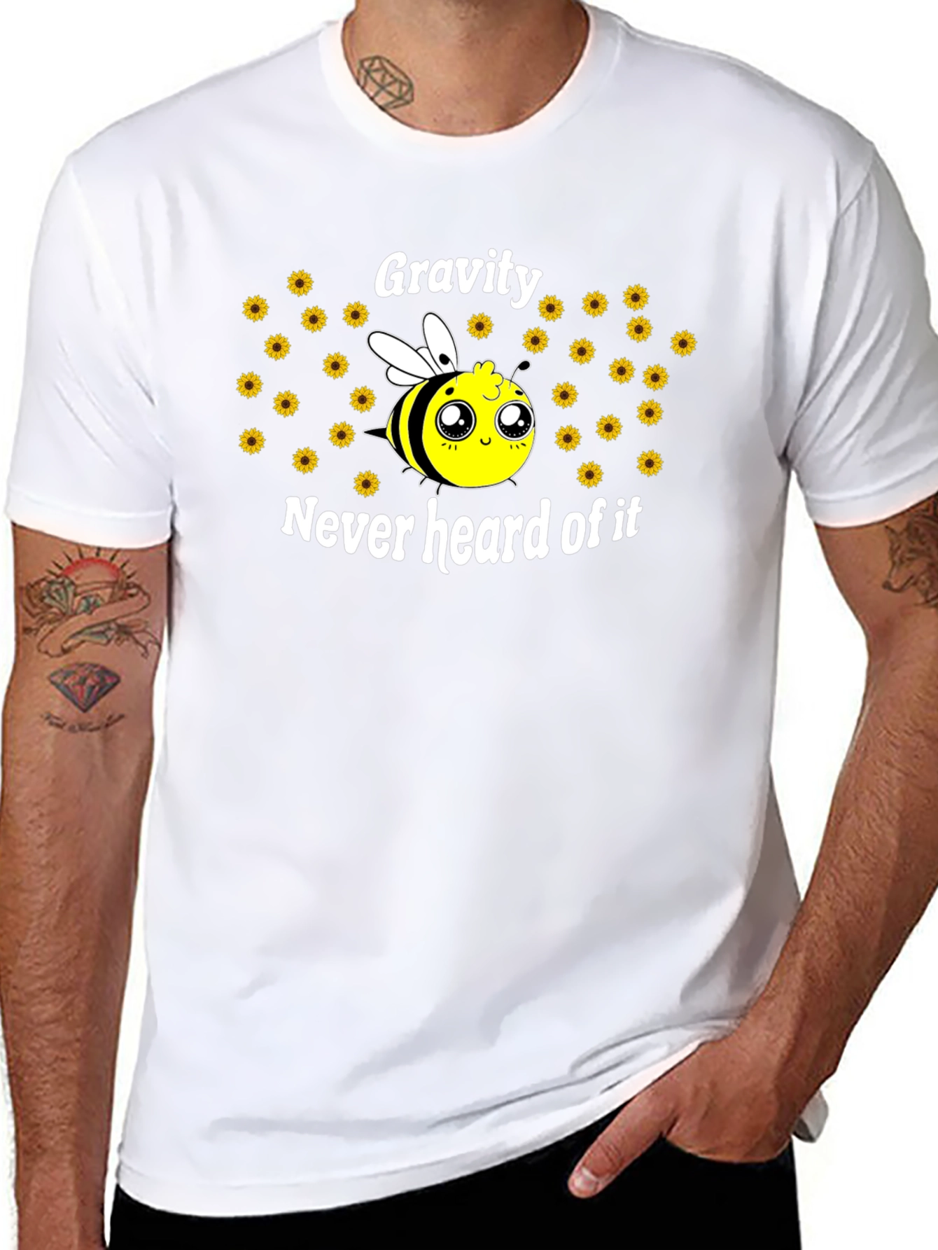 Gravity Never Heard of It Cute Bee T-Shirt