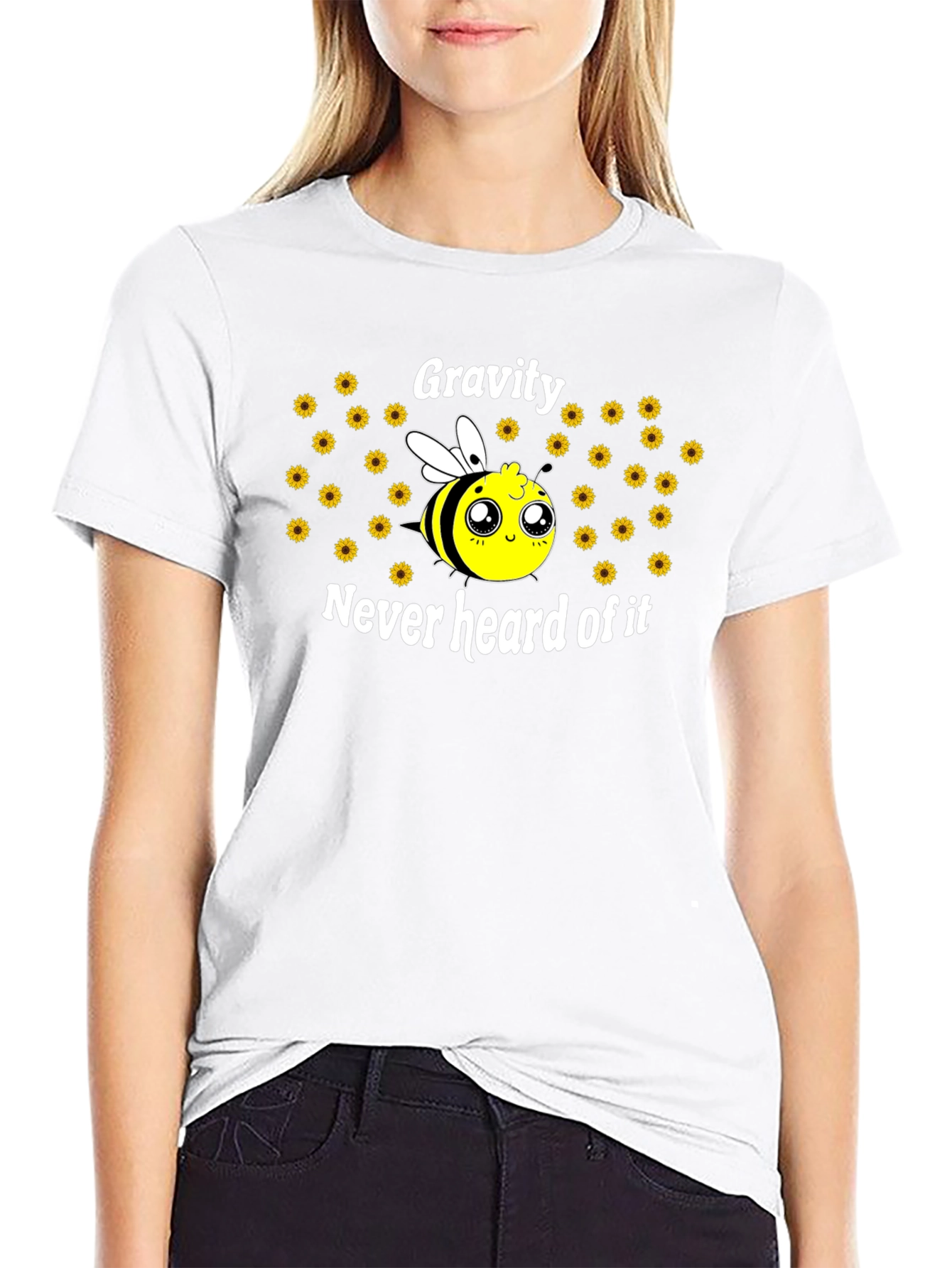 Gravity Never Heard of It Cute Bee T-Shirt