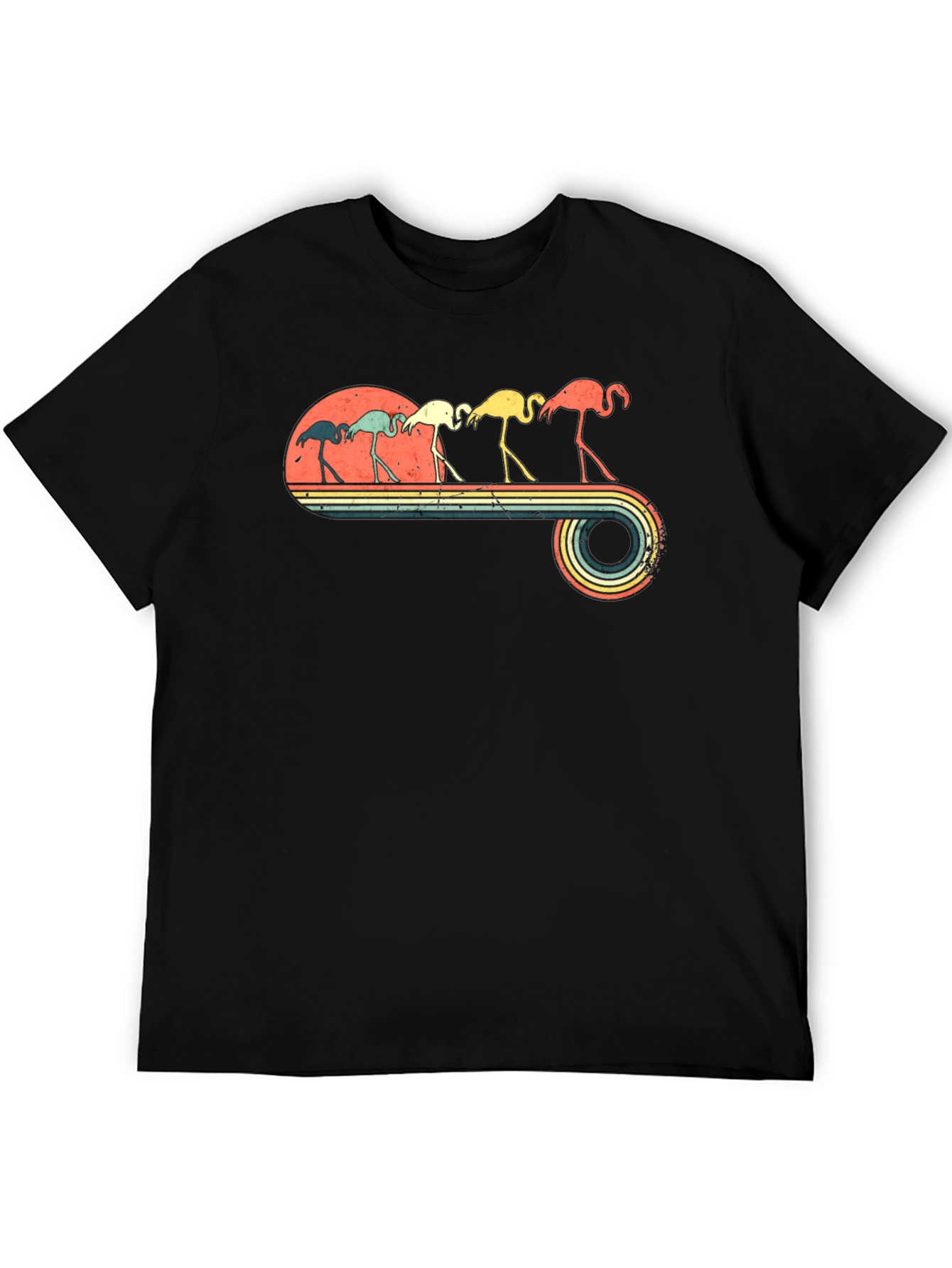 Retro Flamingo Graphic Tee - Unisex
