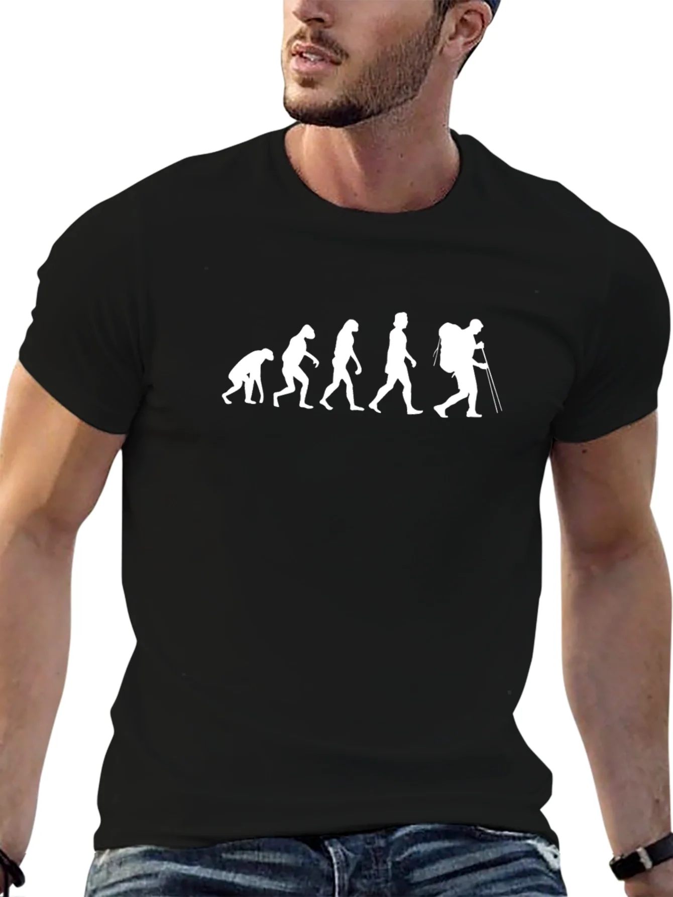 Evolution of a Hiker Tee - Black Cotton