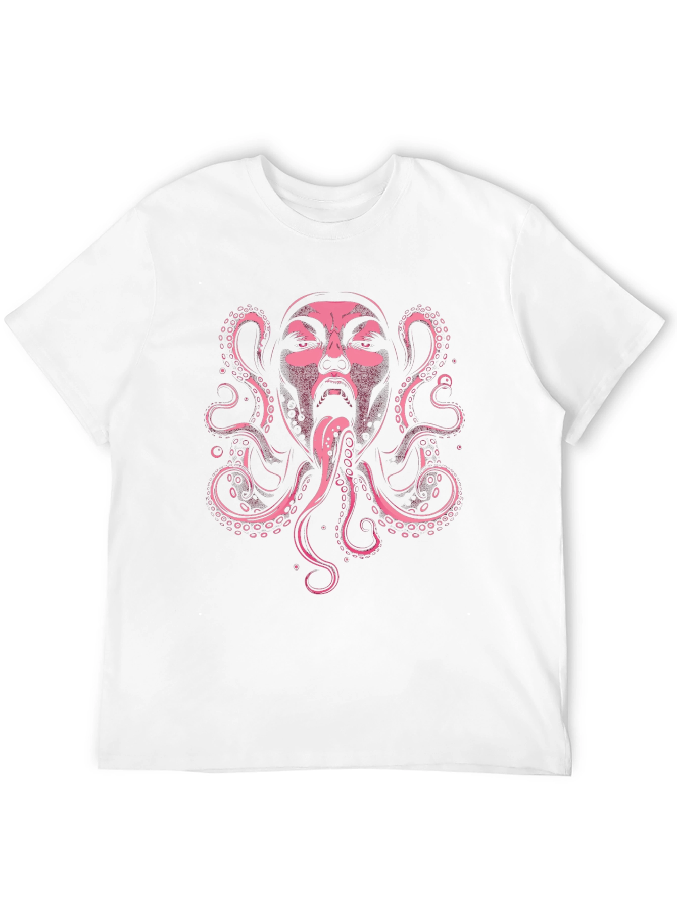 Octopus Face Graphic Black T-Shirt