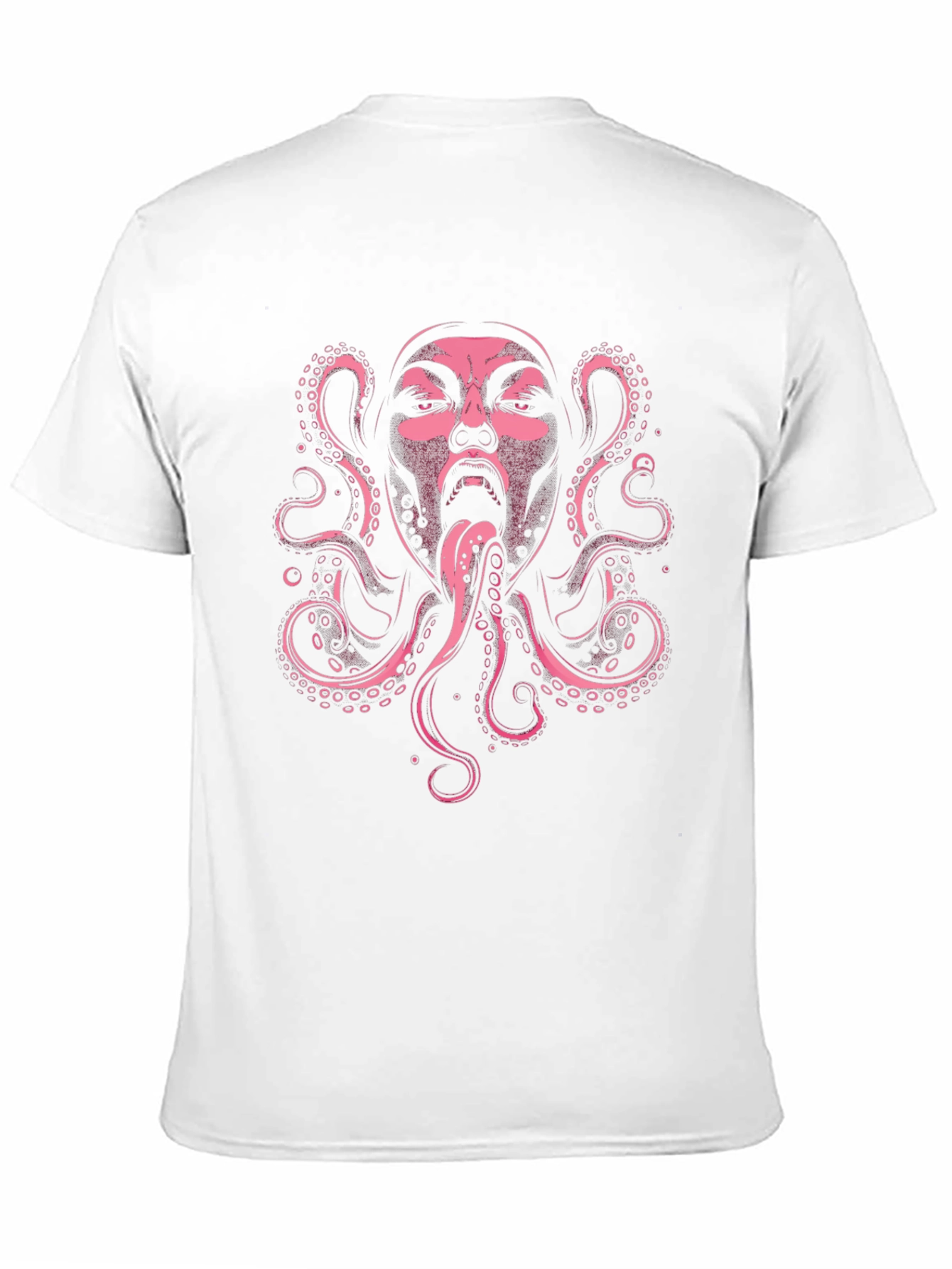Octopus Face Graphic Black T-Shirt