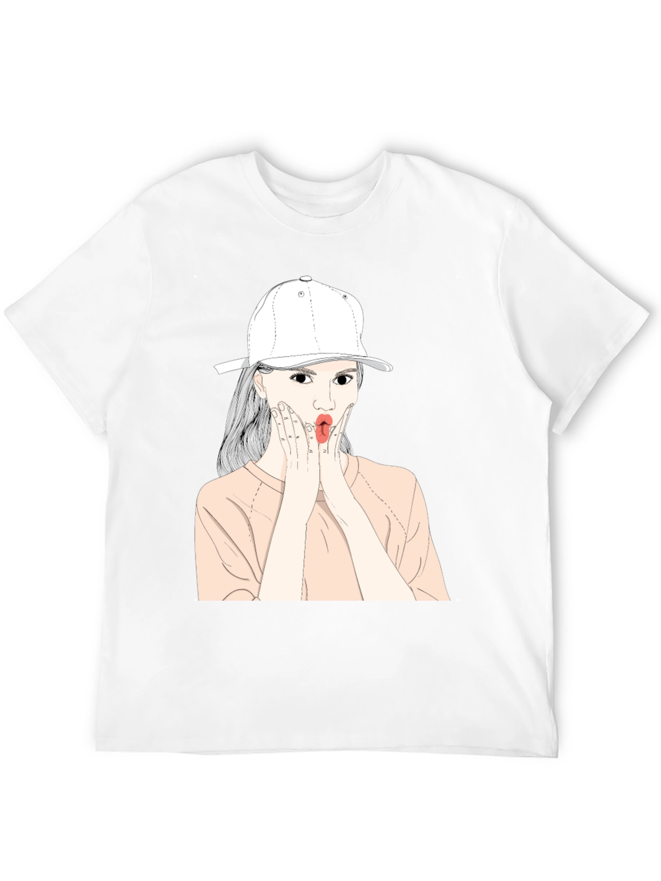 Fun Cartoon Girl Graphic Tee