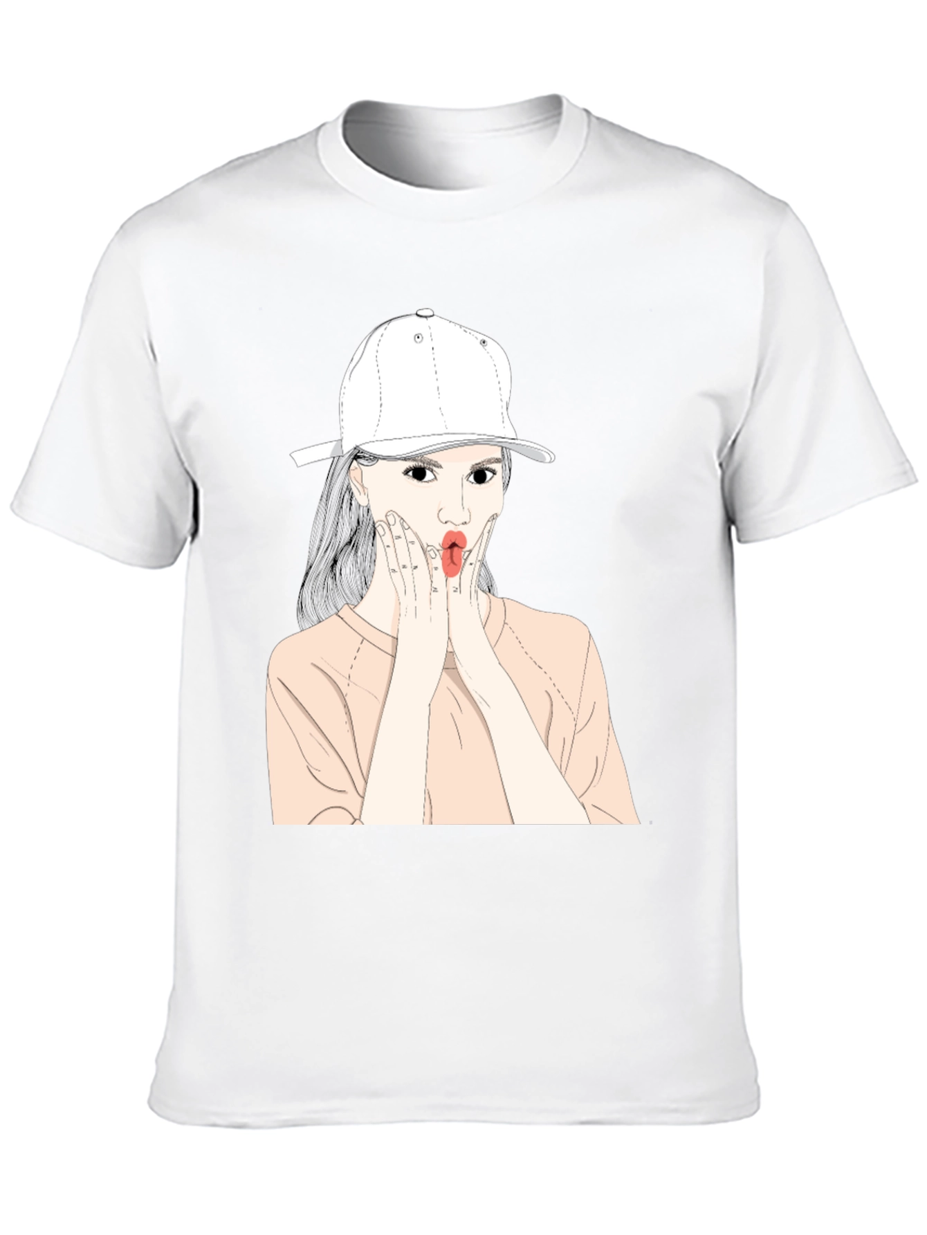 Fun Cartoon Girl Graphic Tee