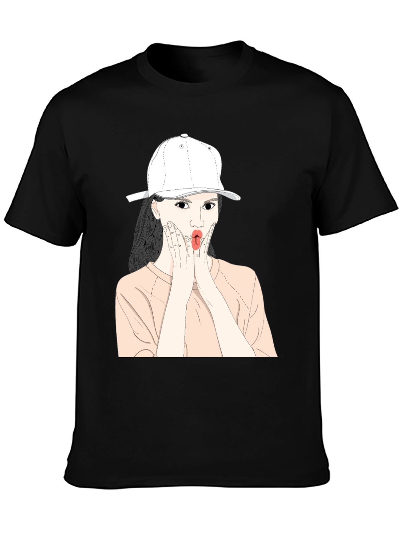 Fun Cartoon Girl Graphic Tee
