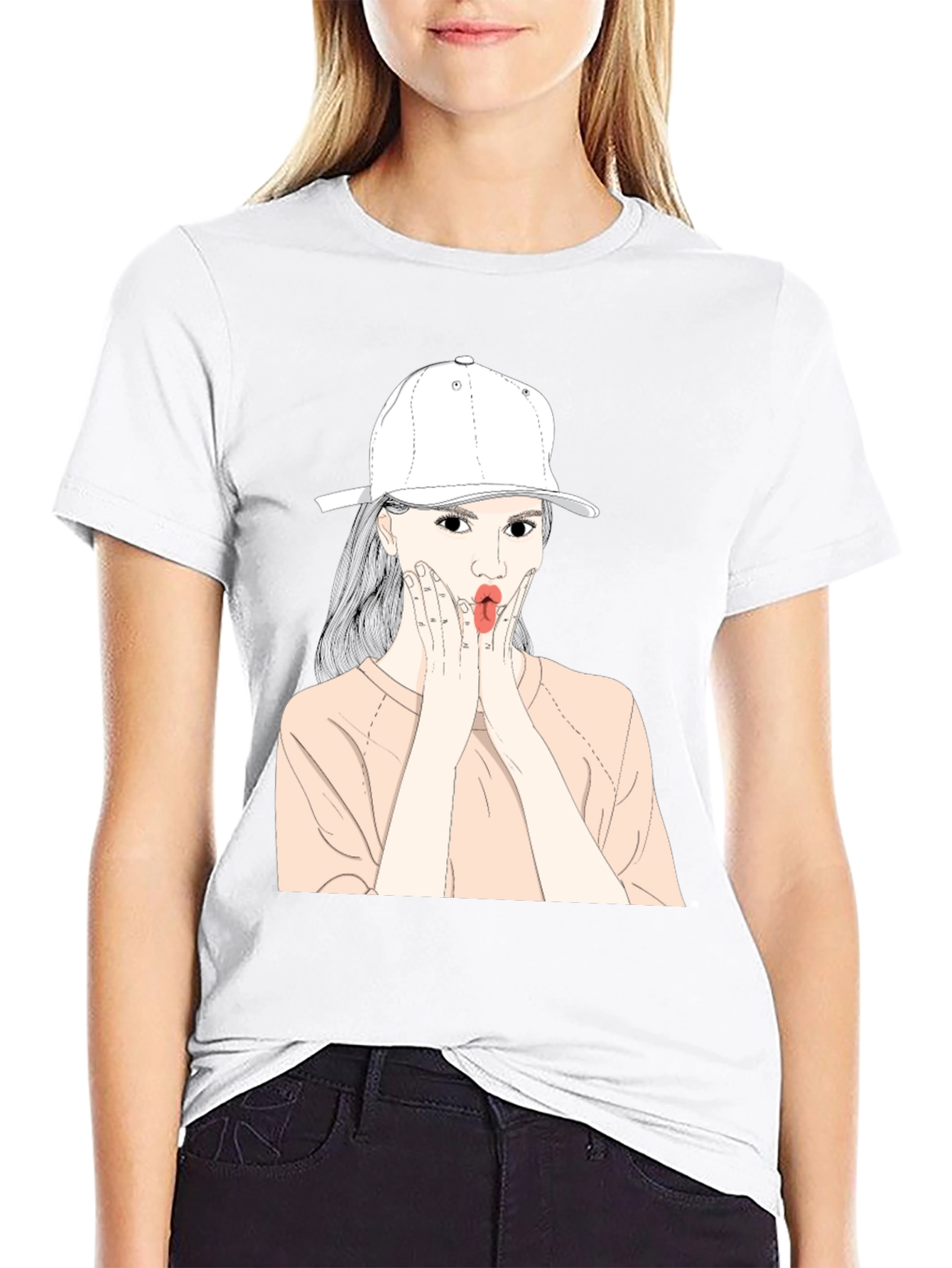 Fun Cartoon Girl Graphic Tee
