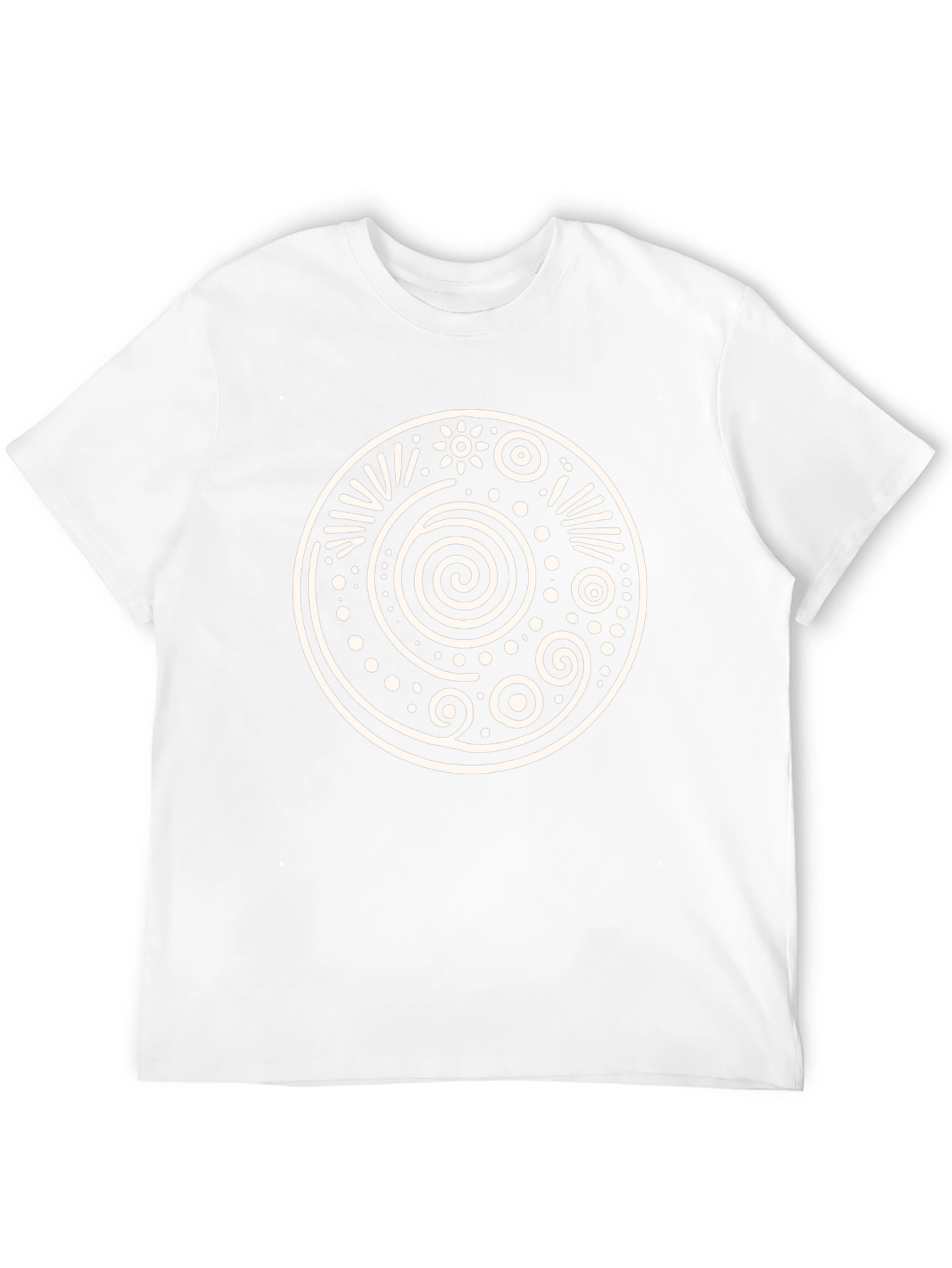 Tribal Circle Graphic Tee - Black Cotton Comfort