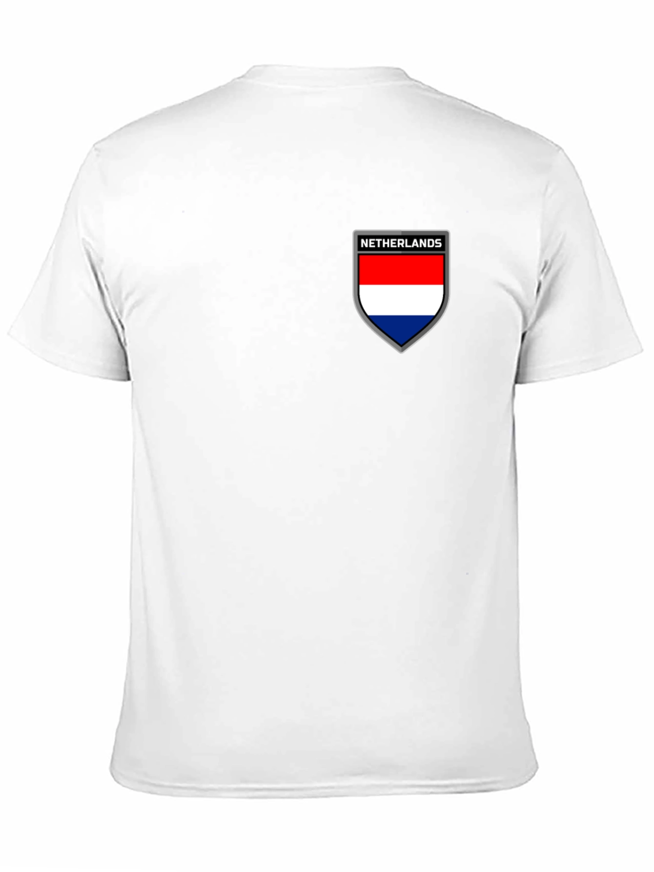 Netherlands Flag Shield Black T-Shirt