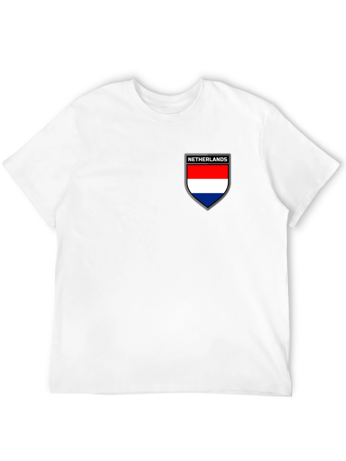 Netherlands Flag Shield Black T-Shirt
