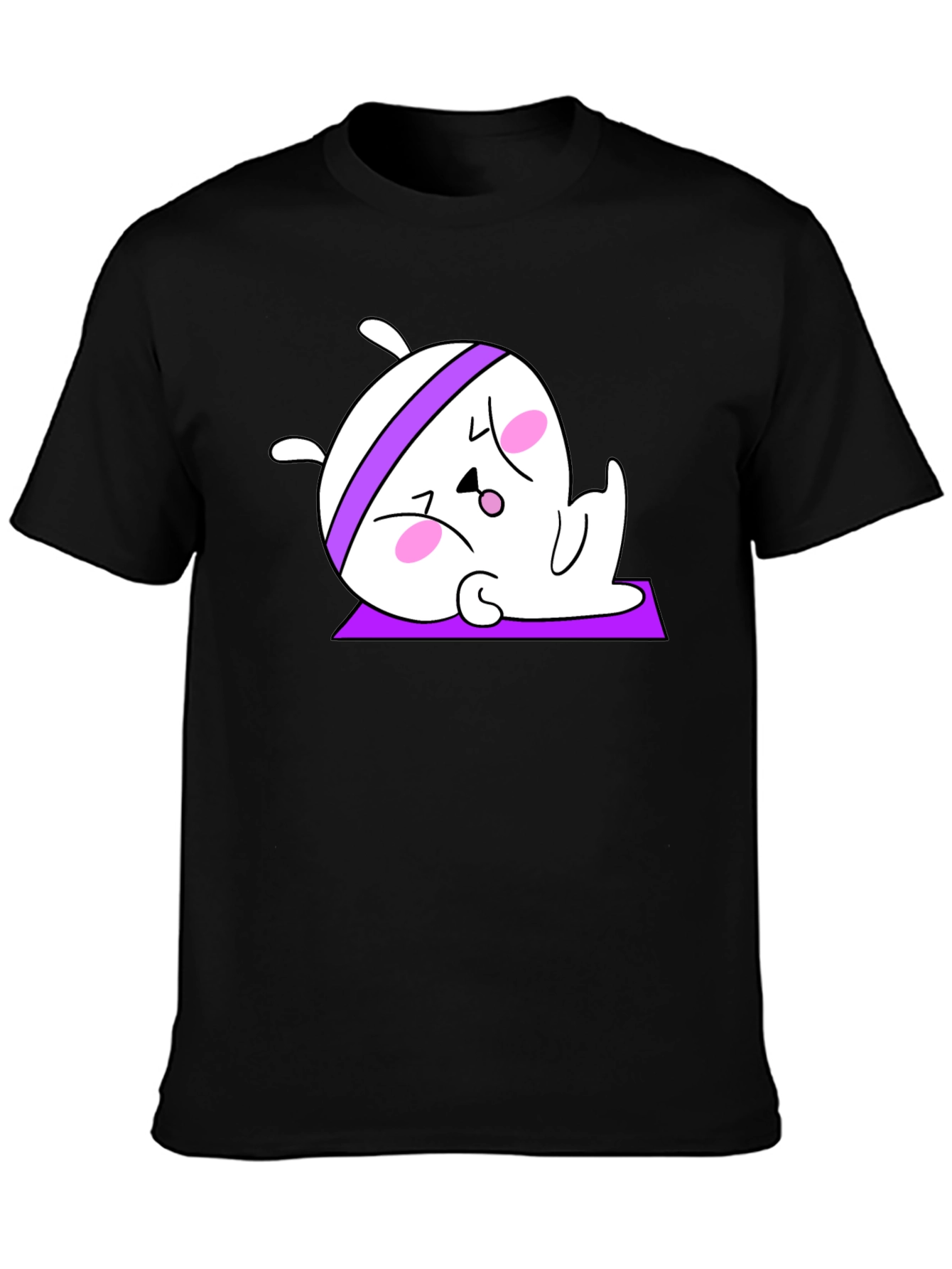 Yoga Bunny Black T-Shirt
