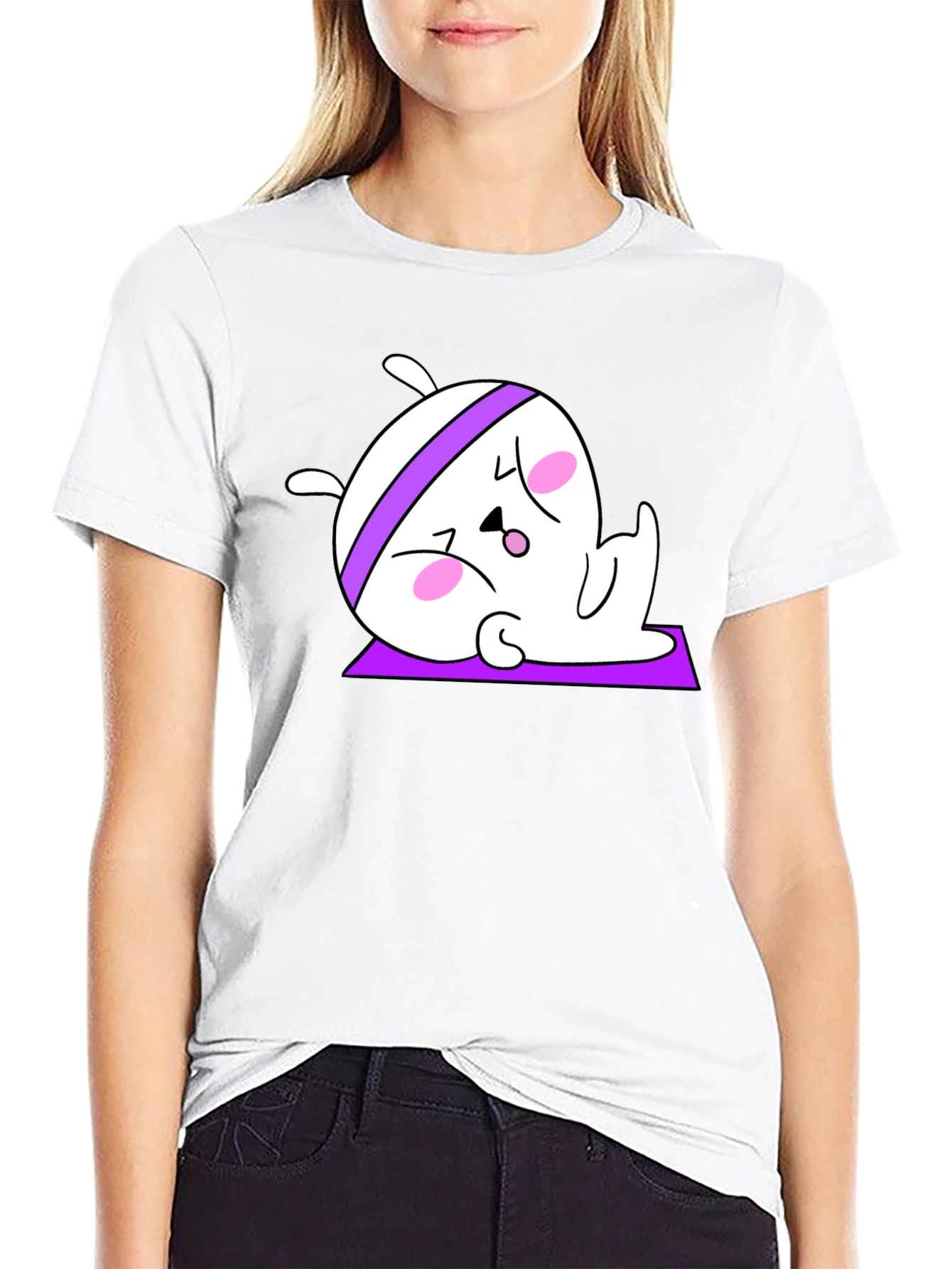 Yoga Bunny Black T-Shirt