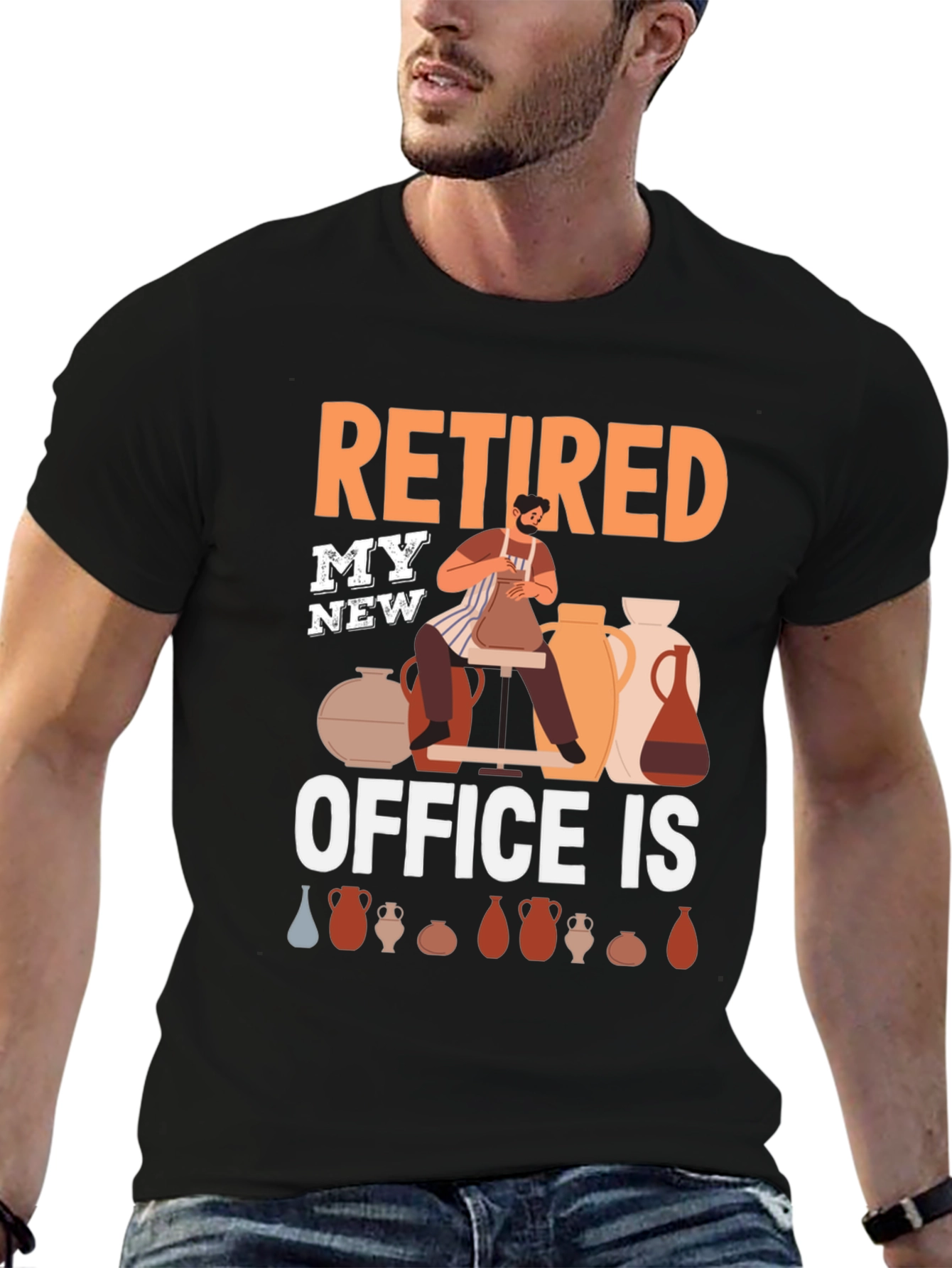 Retired Potter T-Shirt - My New Office Is Pottery