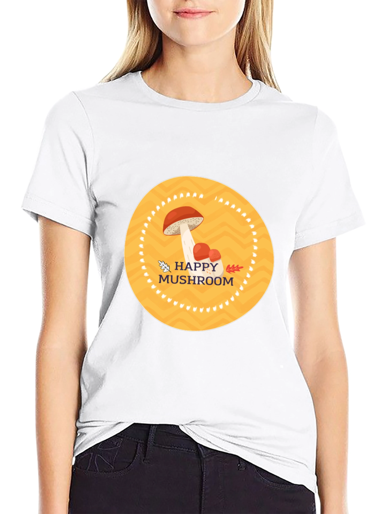Happy Mushroom Graphic Tee - Stylish Comfort