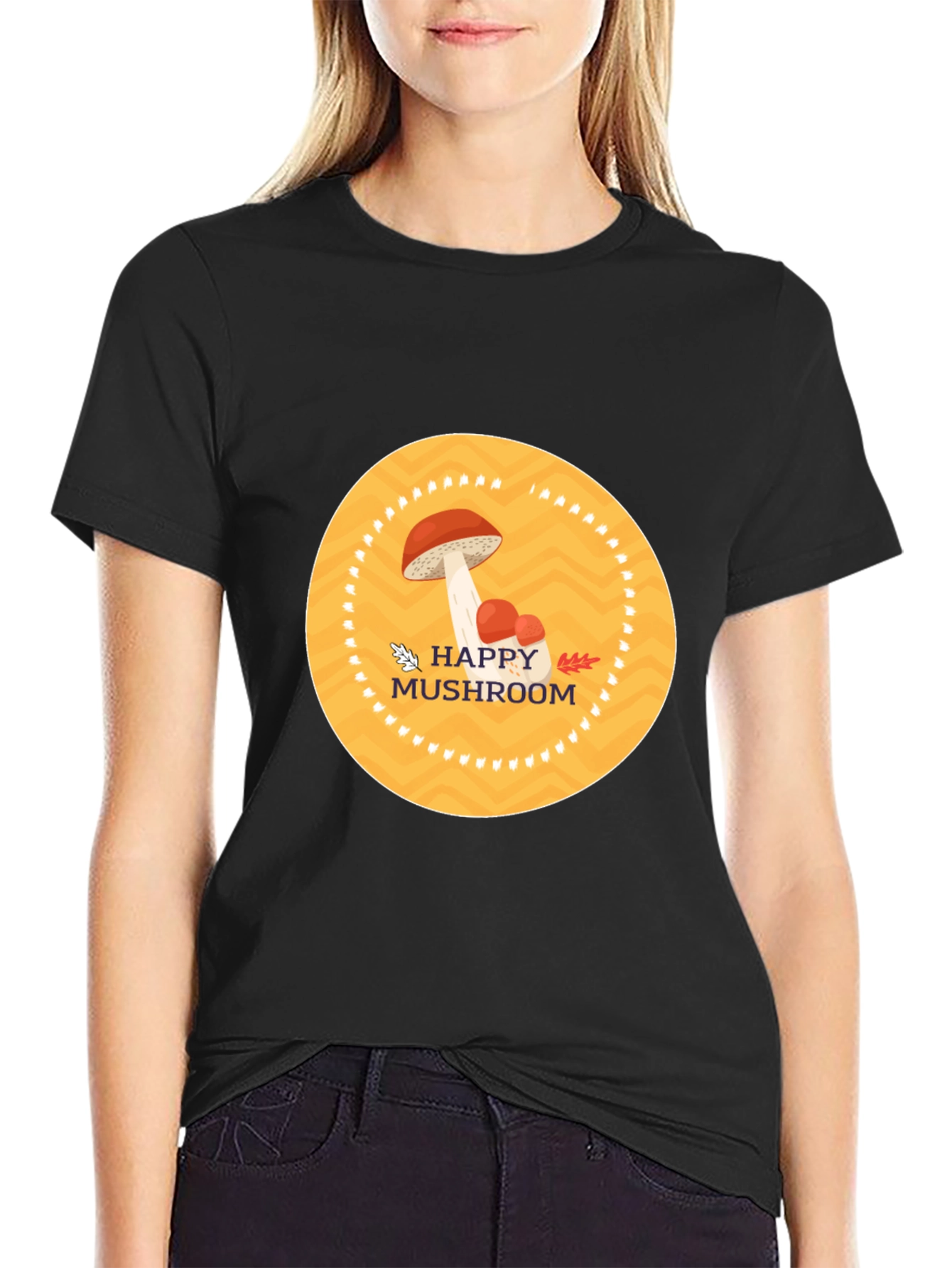 Happy Mushroom Graphic Tee - Stylish Comfort