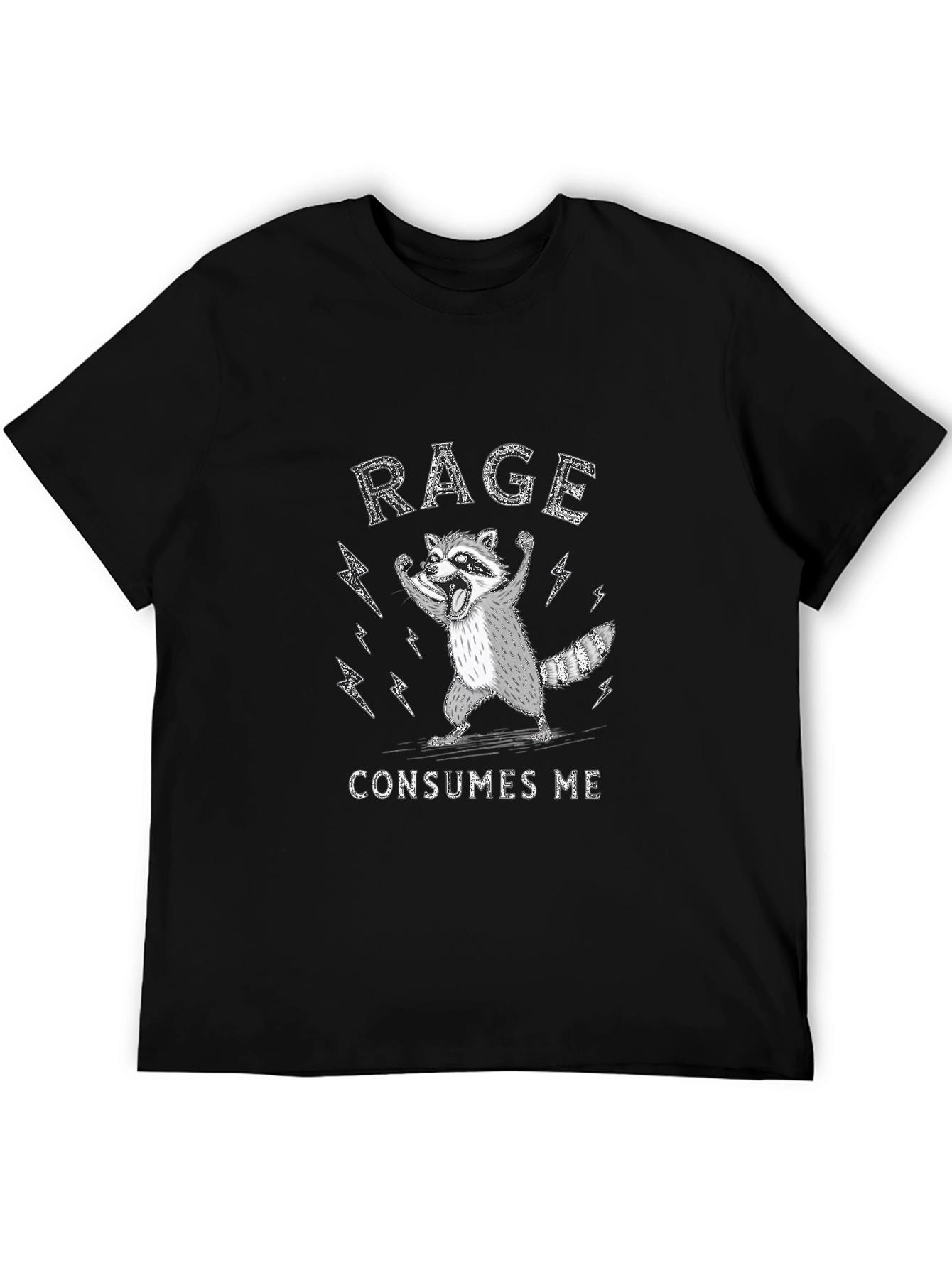 Rage Consumes Me Raccoon Graphic Tee