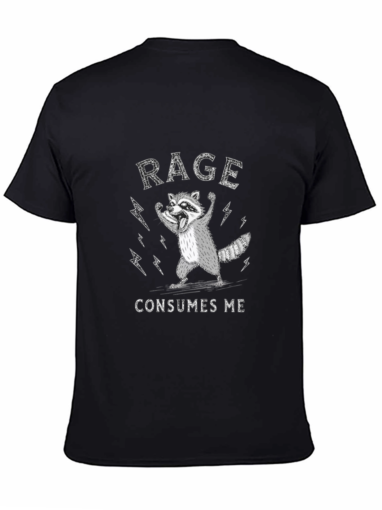 Rage Consumes Me Raccoon Graphic Tee