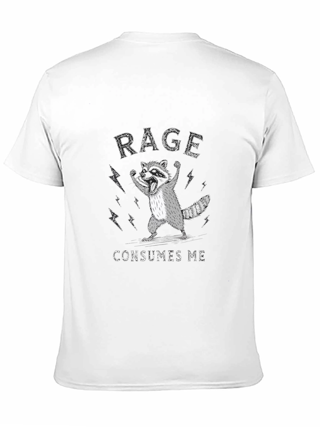 Rage Consumes Me Raccoon Graphic Tee