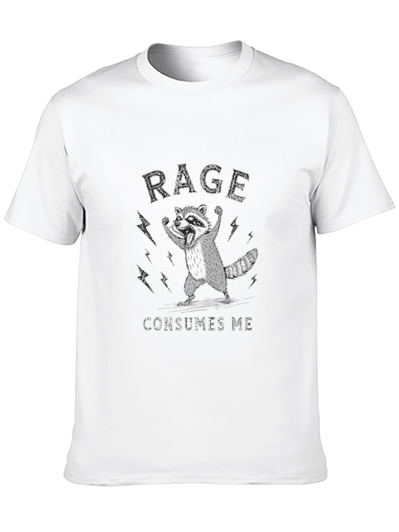 Rage Consumes Me Raccoon Graphic Tee
