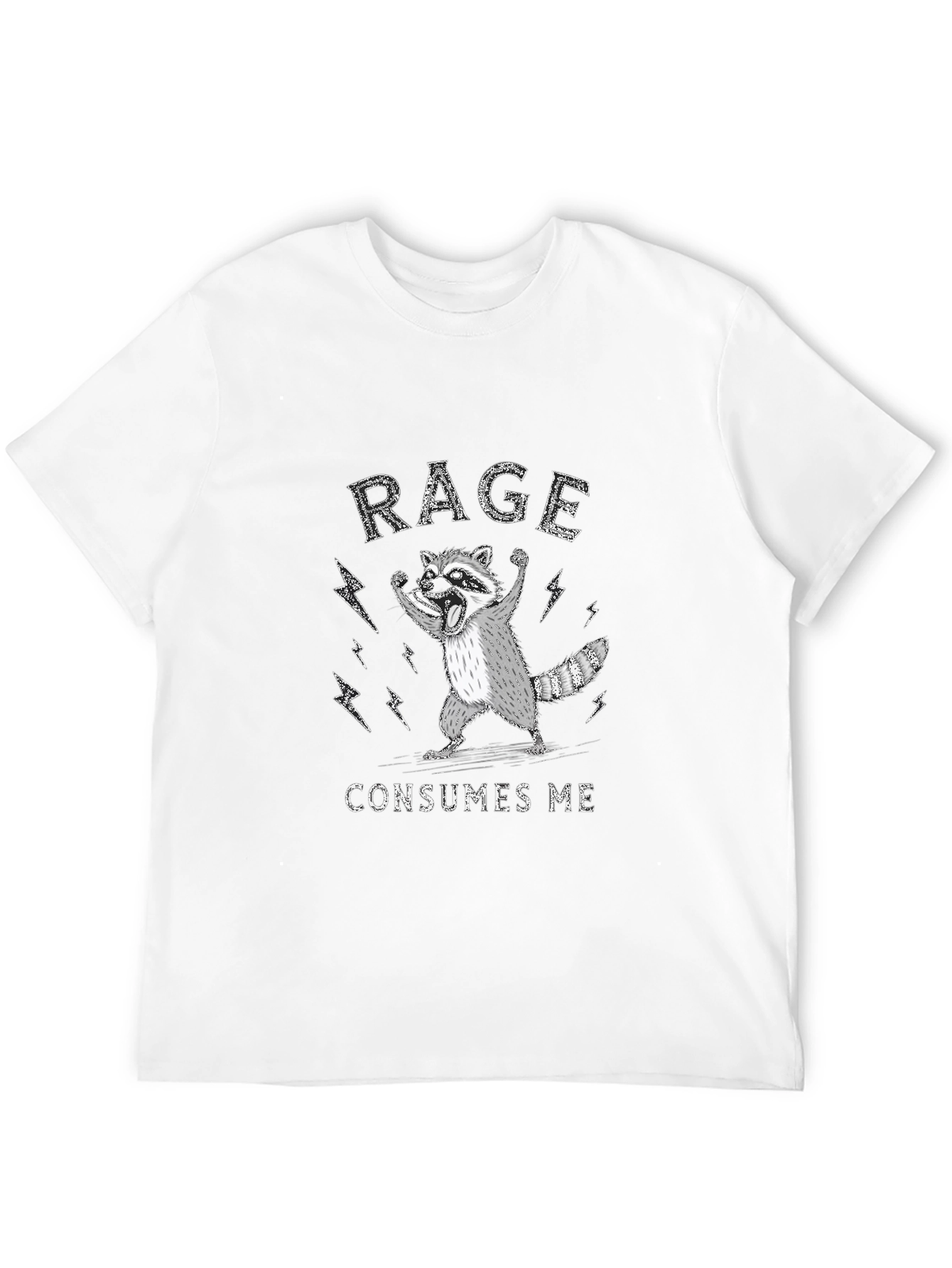 Rage Consumes Me Raccoon Graphic Tee