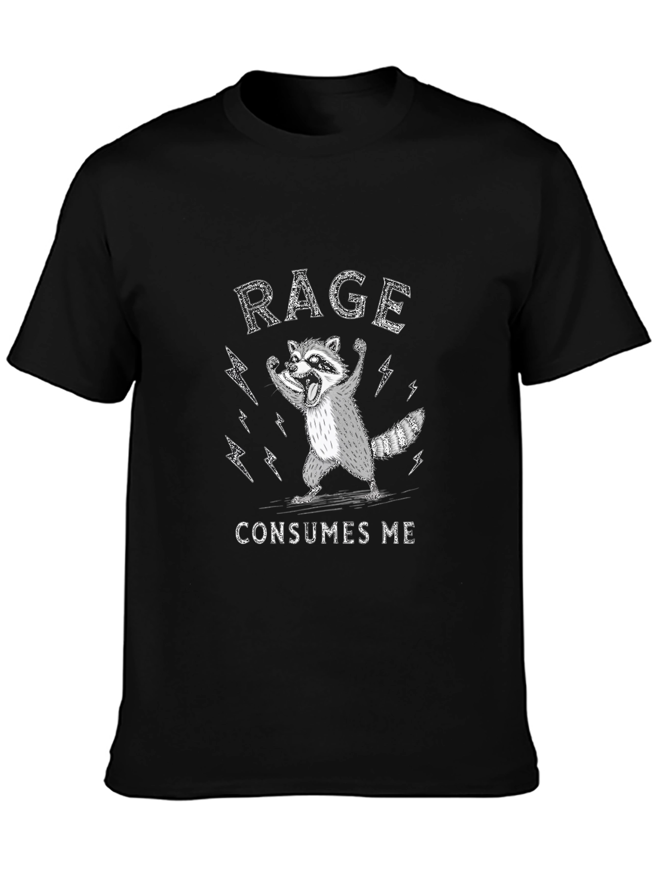Rage Consumes Me Raccoon Graphic Tee