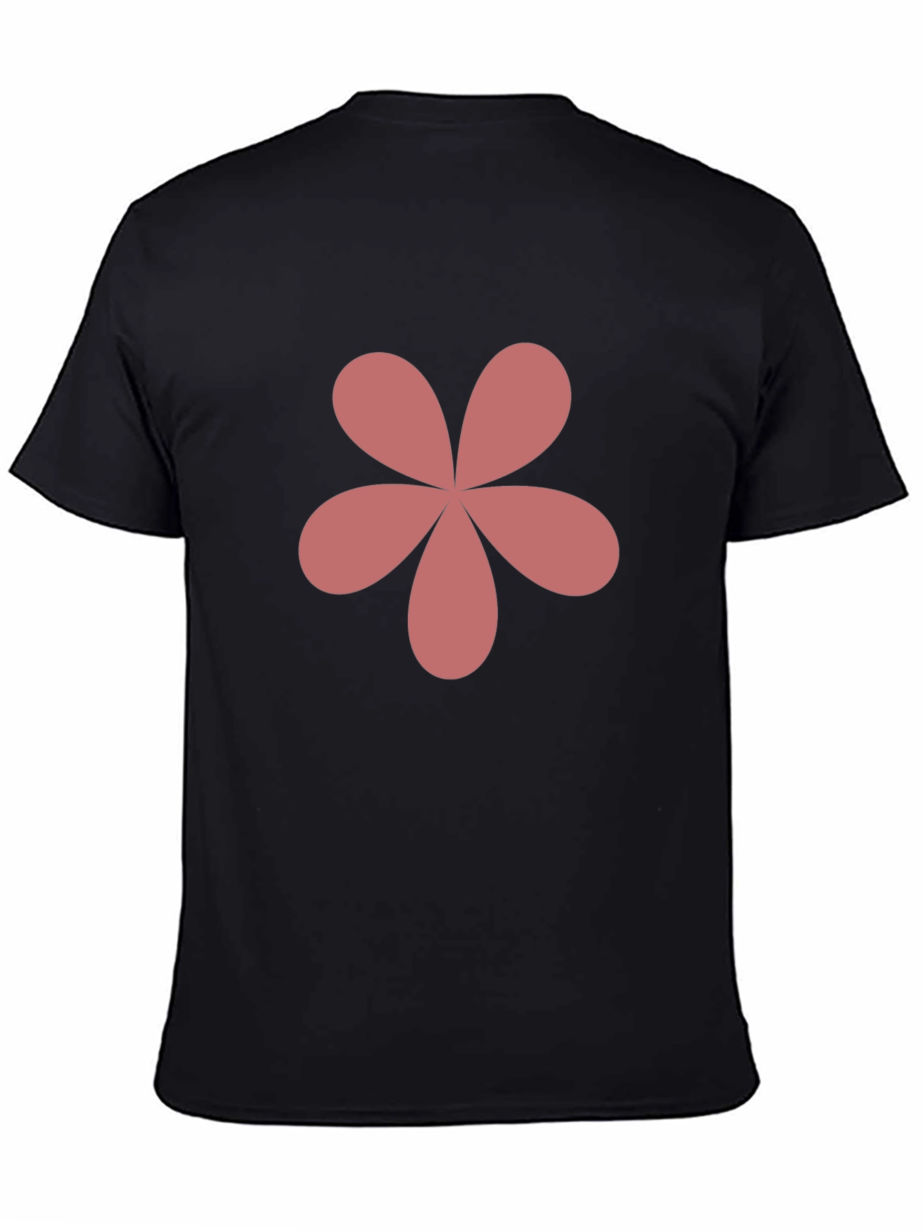 Flower Power Tee - Casual Black Graphic T-Shirt