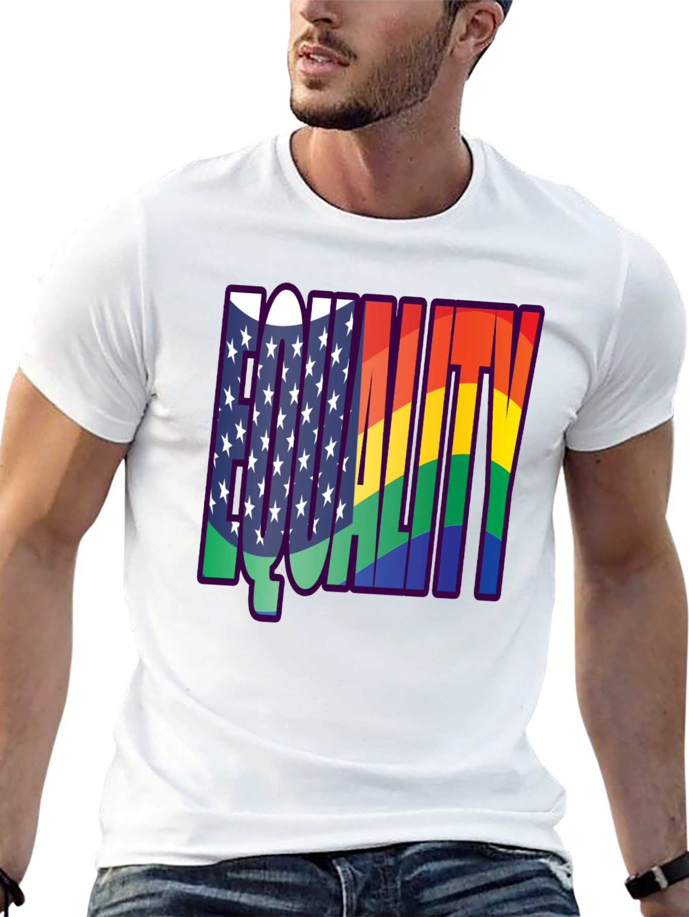 Equality Rainbow Flag T-Shirt - Pride & Justice