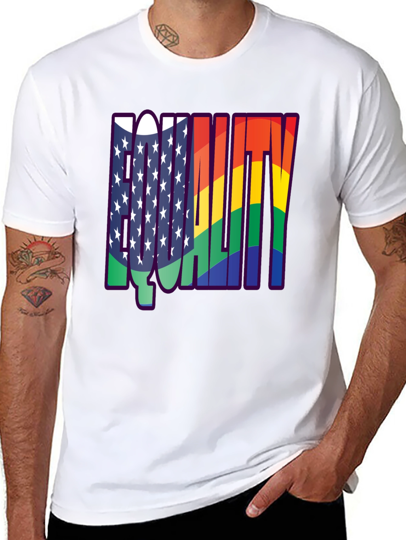 Equality Rainbow Flag T-Shirt - Pride & Justice