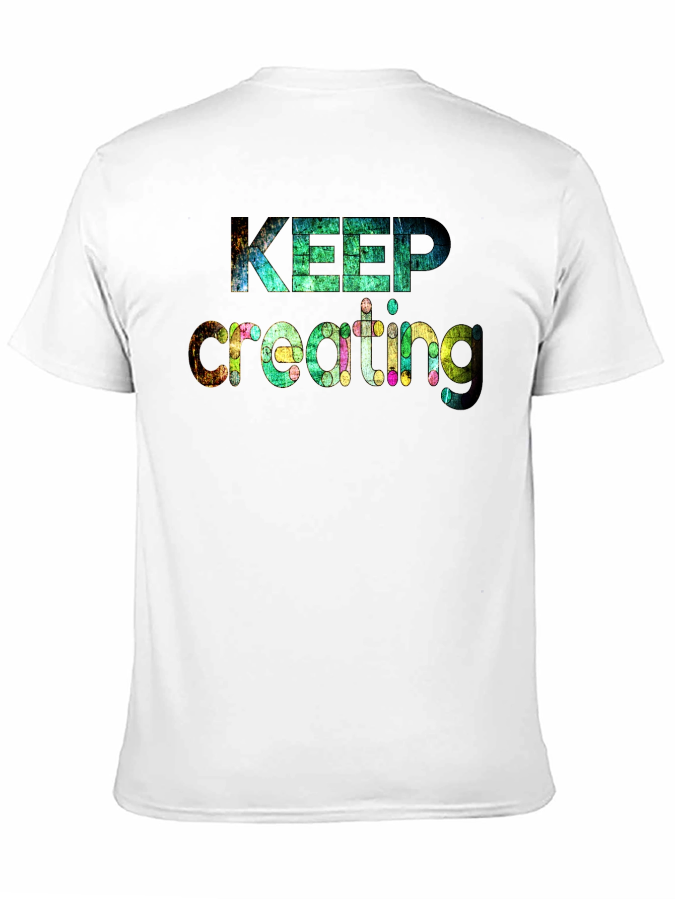 Keep Creating Mens Black Graphic Tee