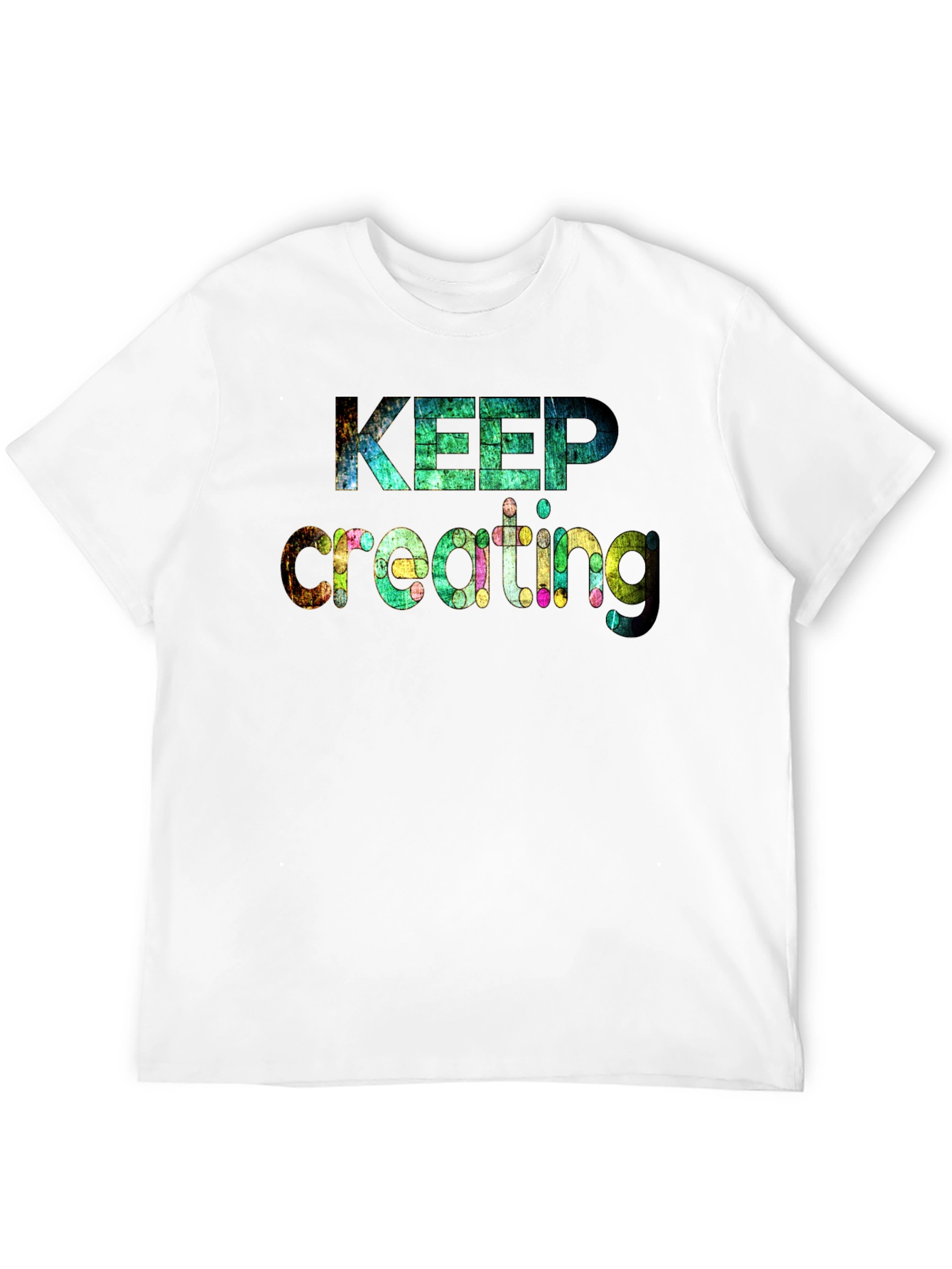 Keep Creating Mens Black Graphic Tee