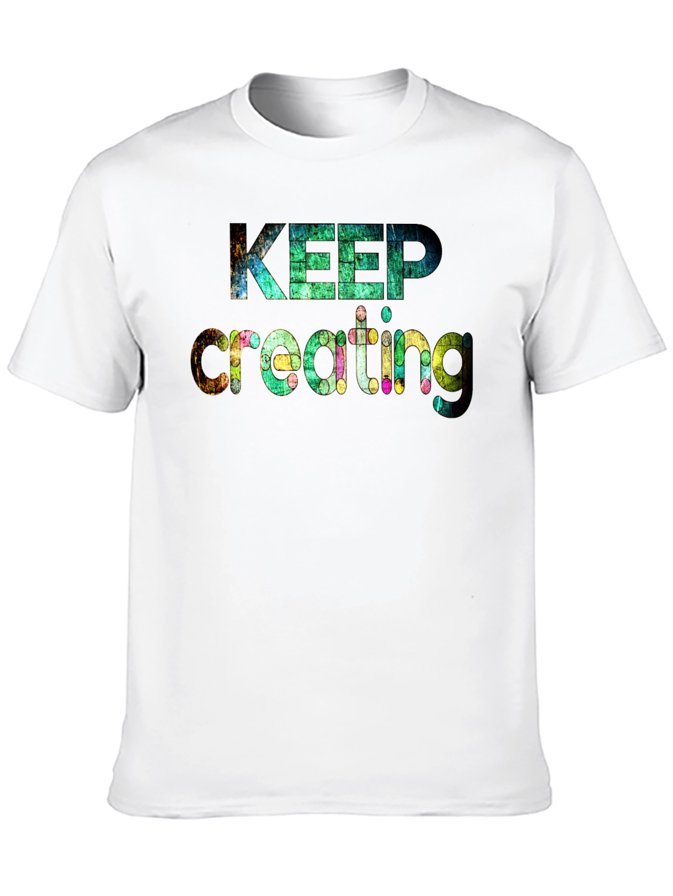 Keep Creating Mens Black Graphic Tee