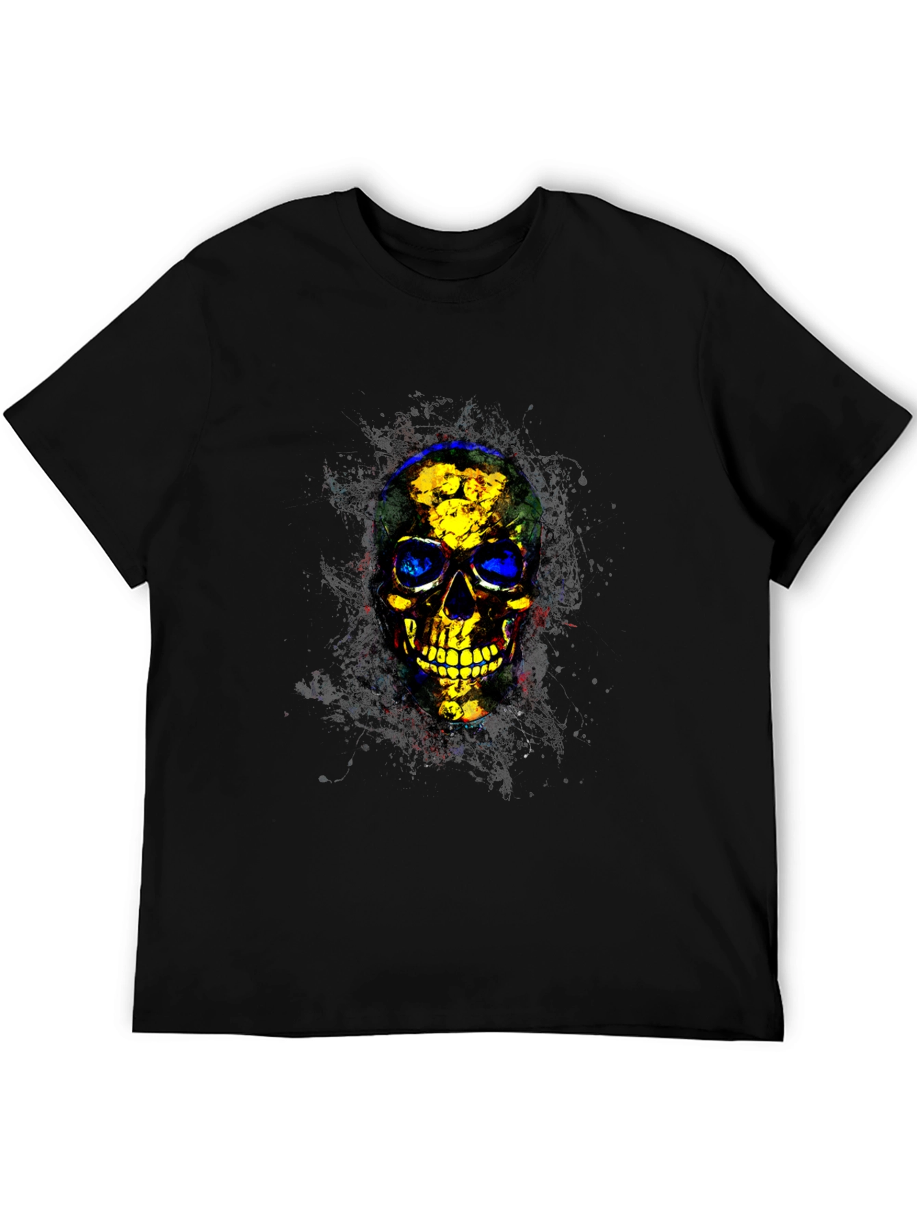 Skull Graphic Print Crew Neck Tee
