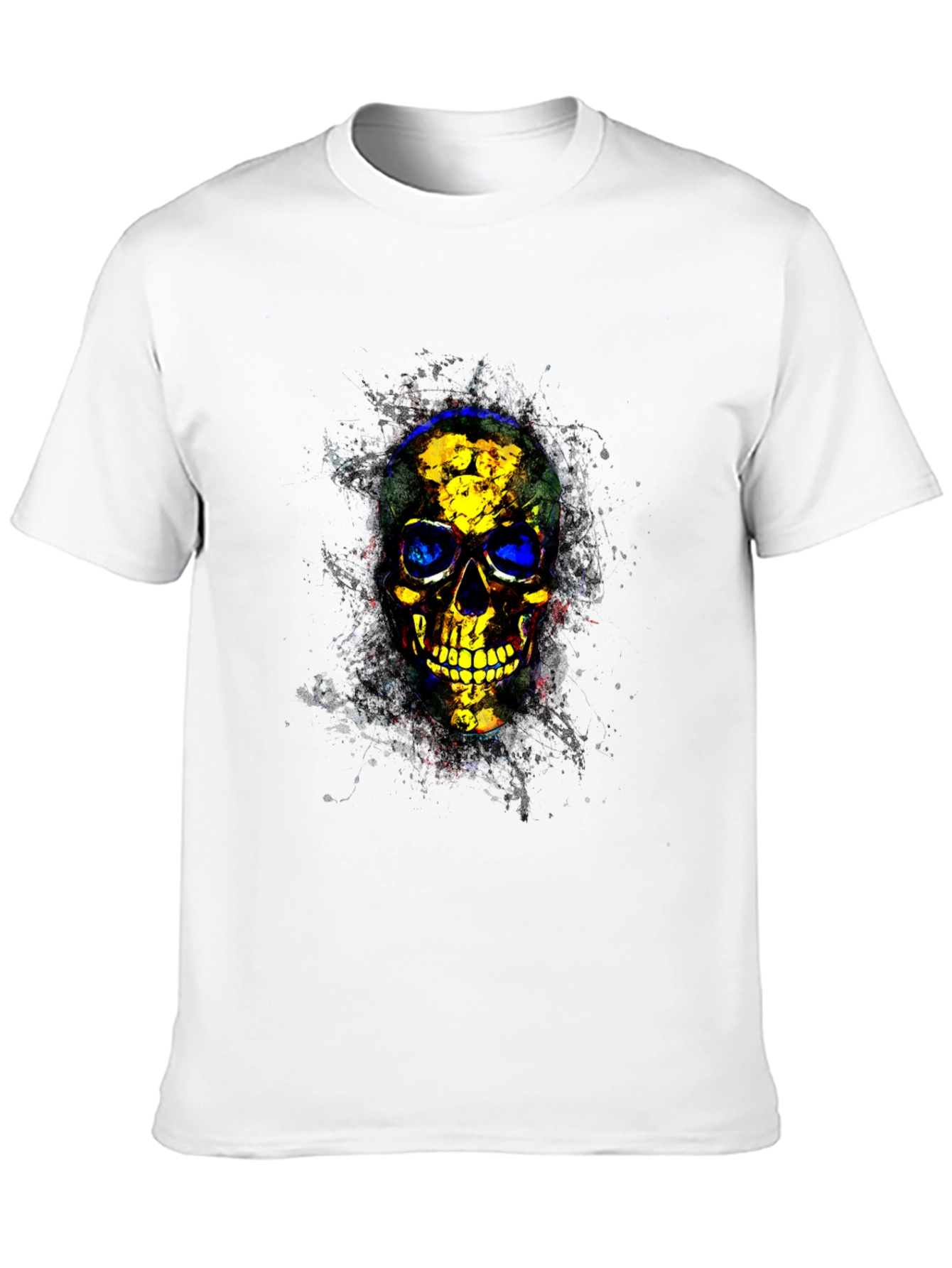 Skull Graphic Print Crew Neck Tee