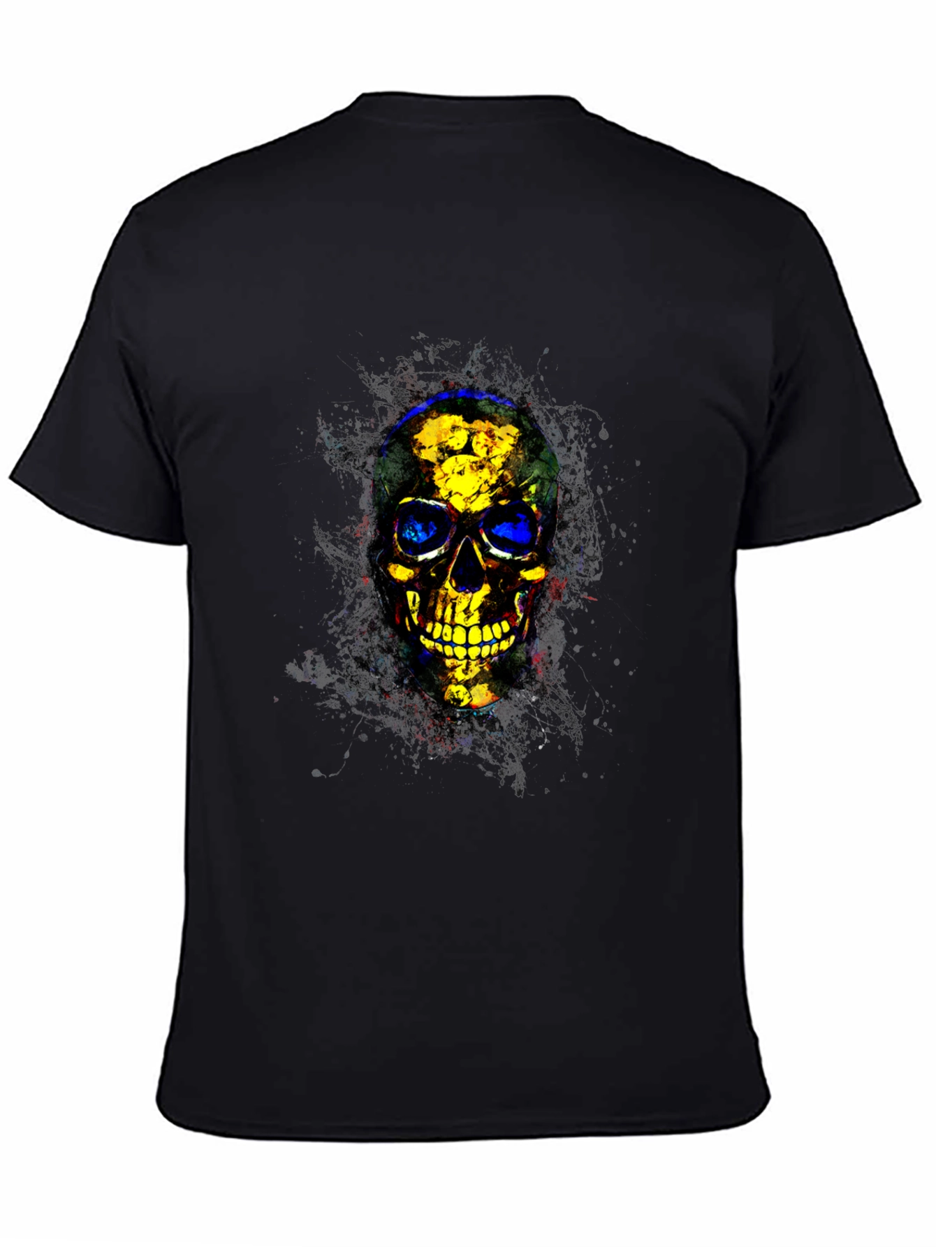 Skull Graphic Print Crew Neck Tee