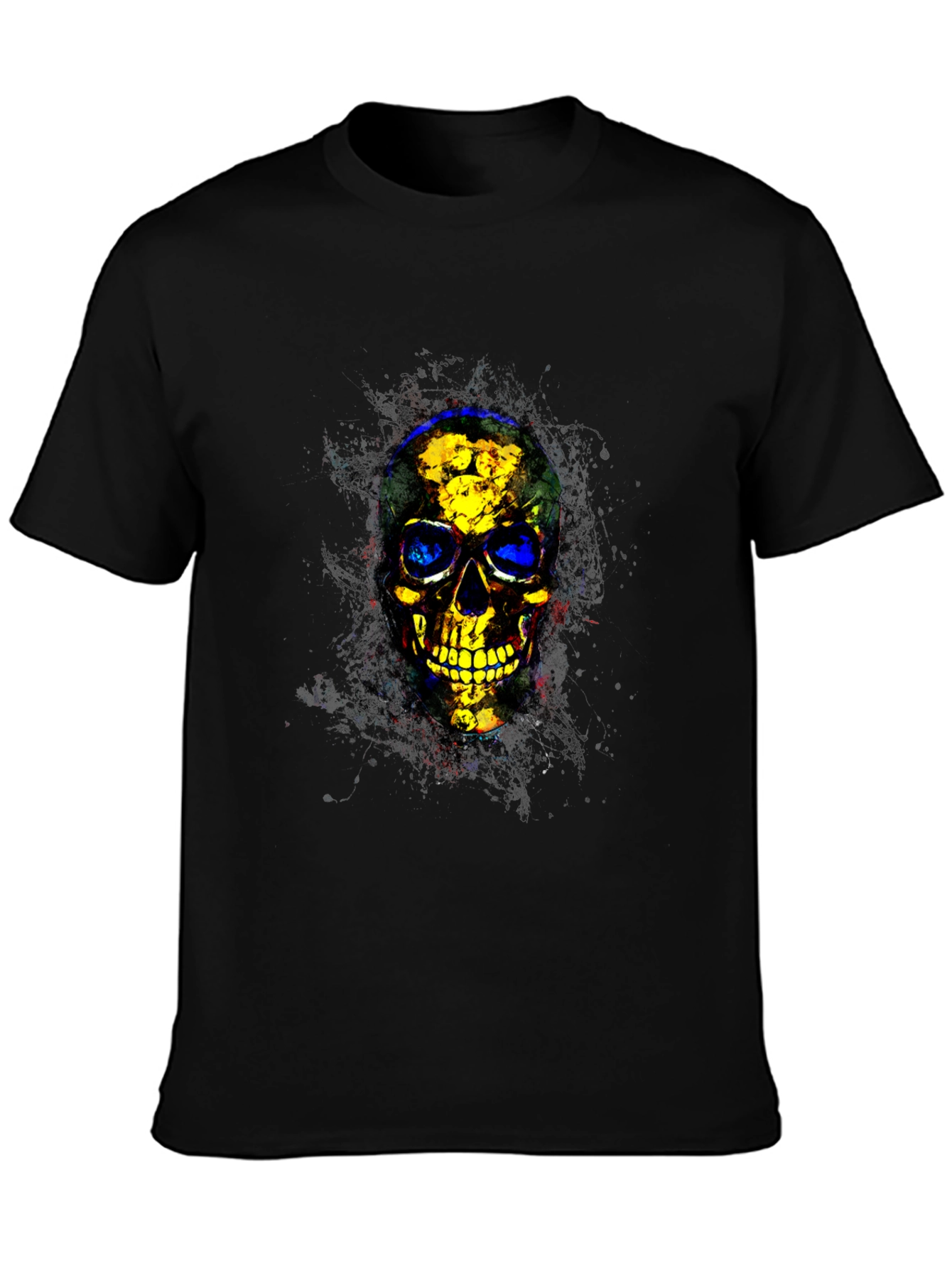 Skull Graphic Print Crew Neck Tee