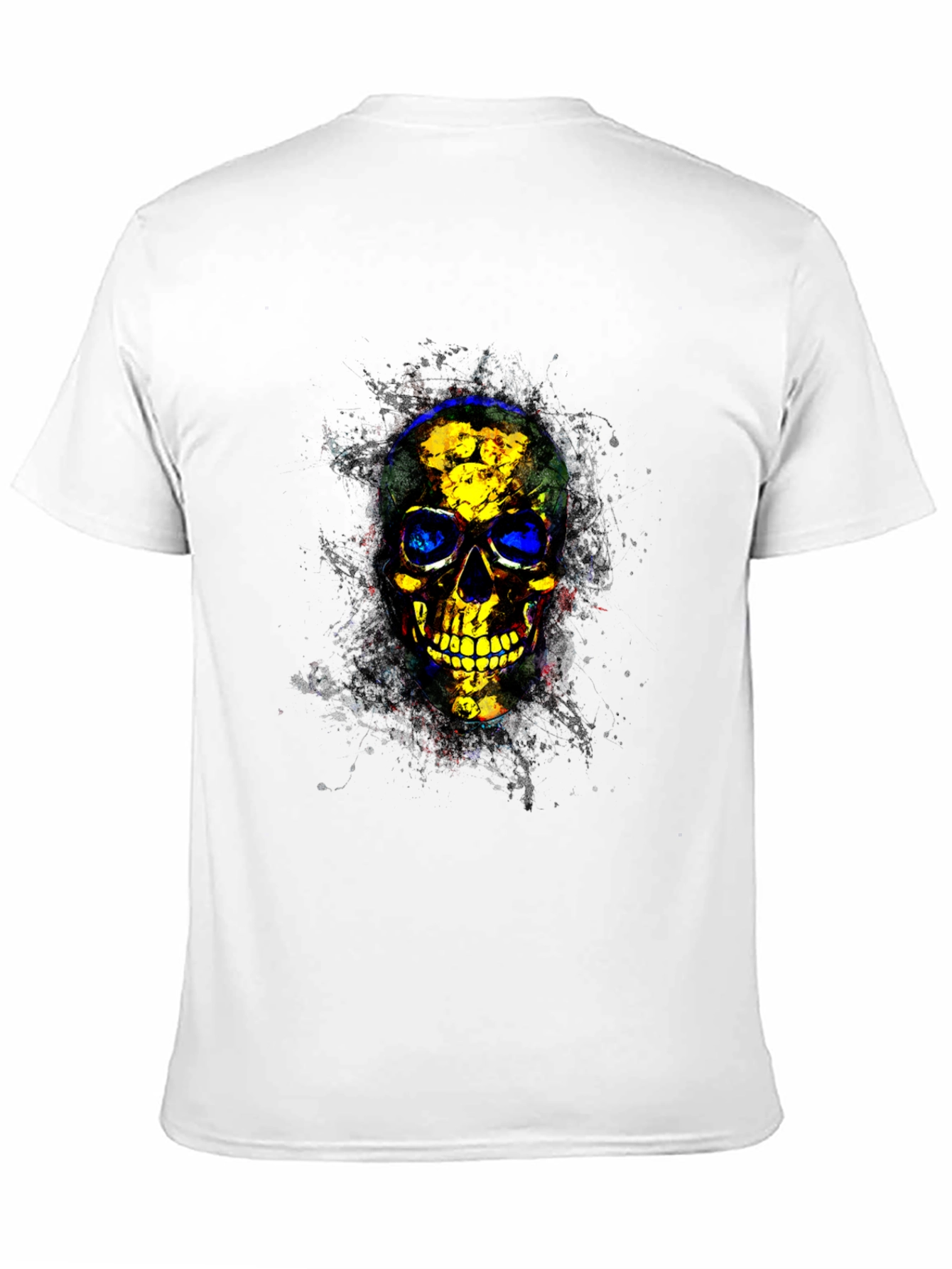 Skull Graphic Print Crew Neck Tee