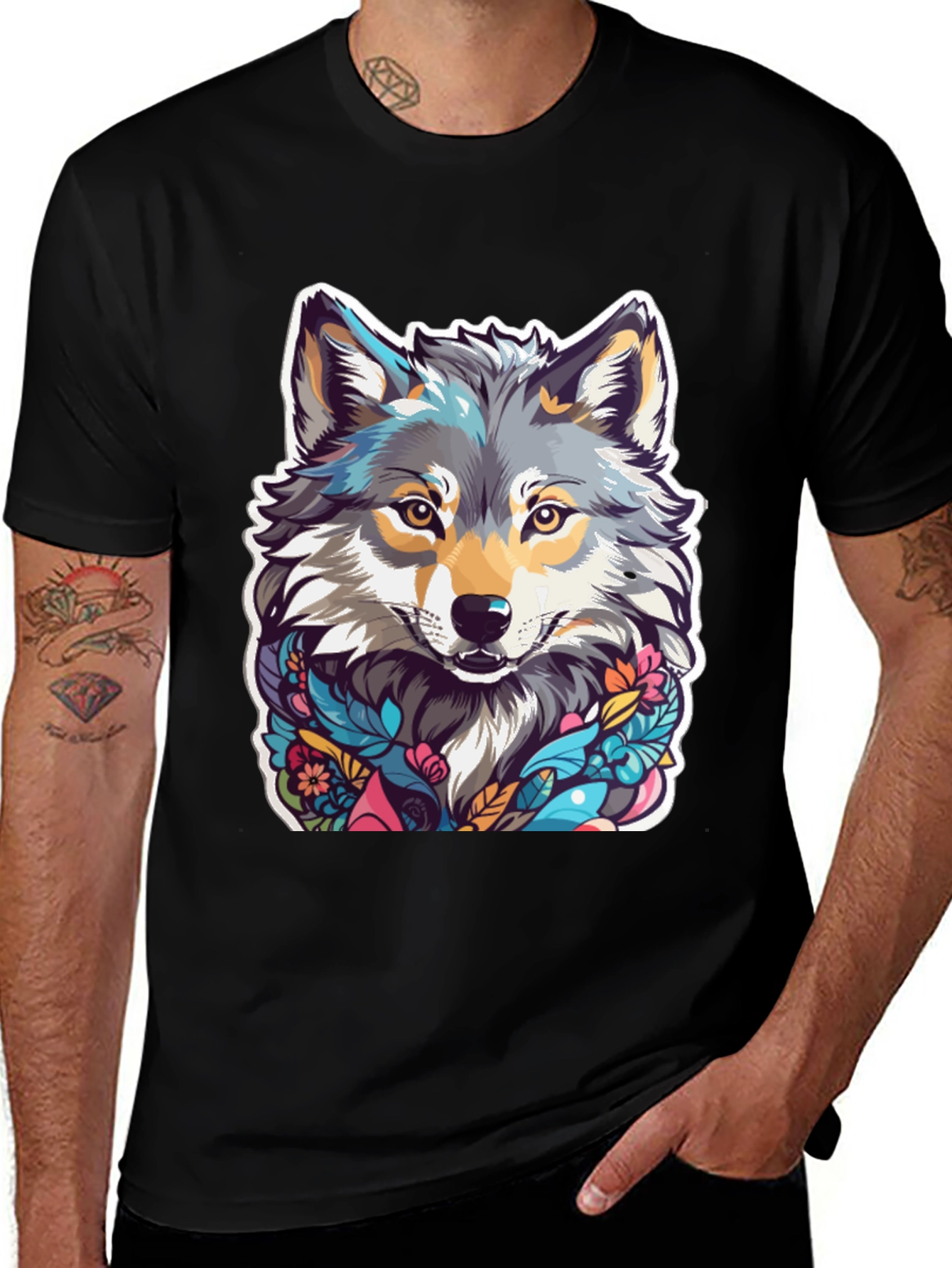 Wolf Graphic T-Shirt - Cool Animal Tee